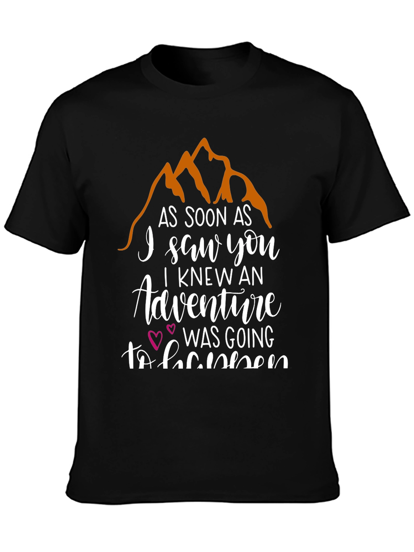 Adventure Awaits Graphic Tee - Black Unisex Shirt