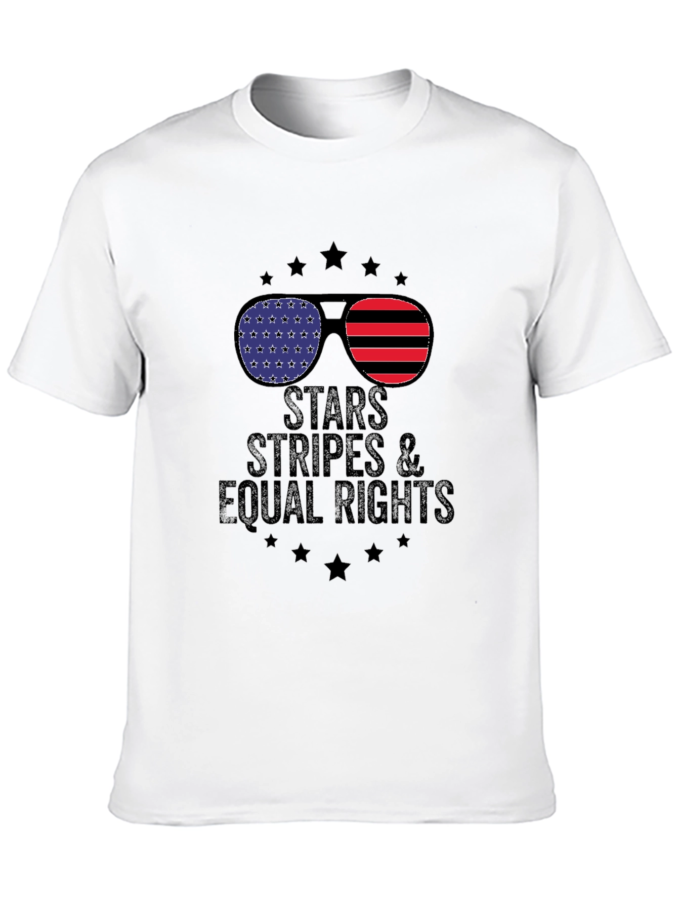 Stars Stripes & Equal Rights Graphic T-Shirt