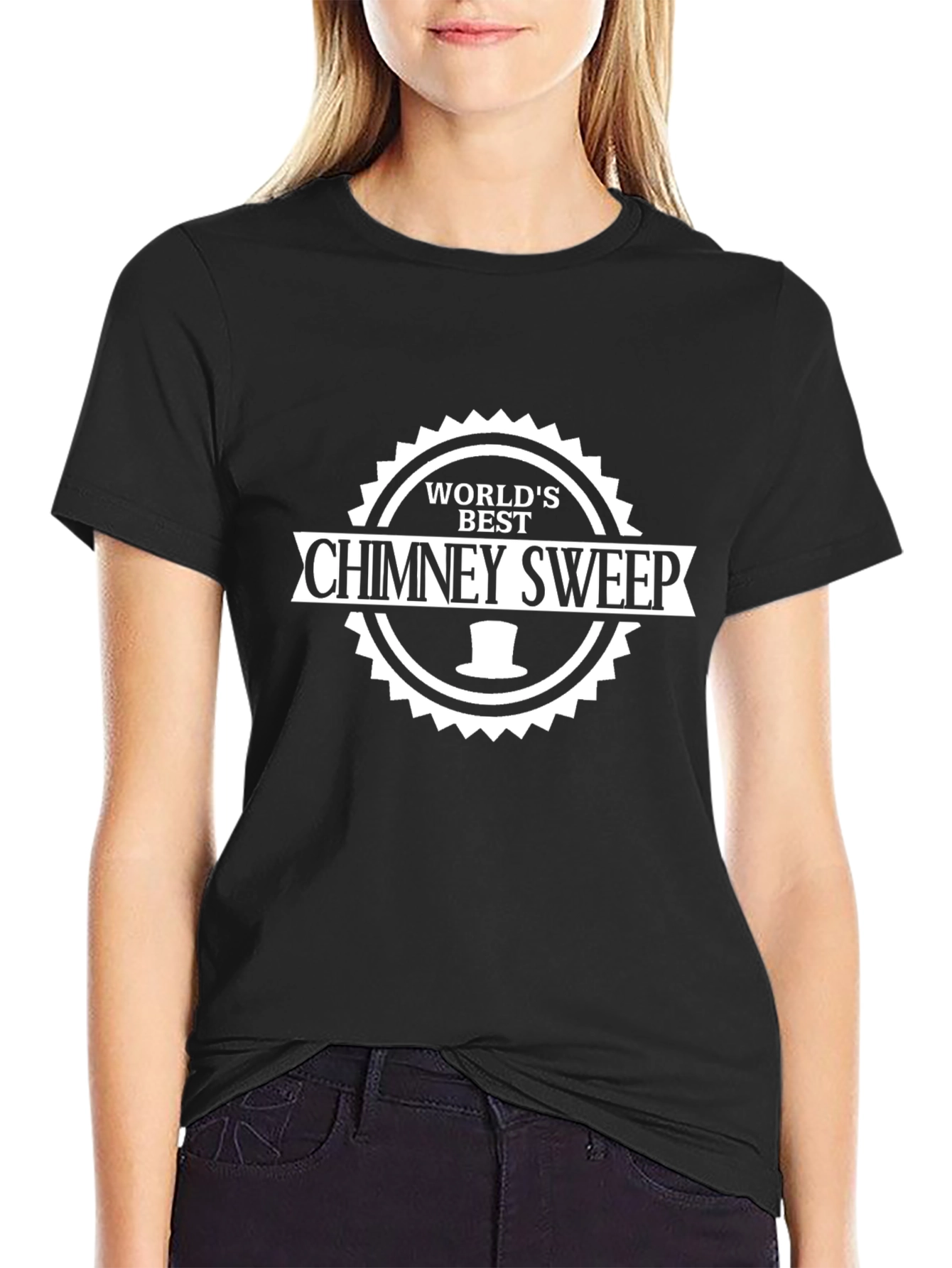 Worlds Best Chimney Sweep Black T-Shirt