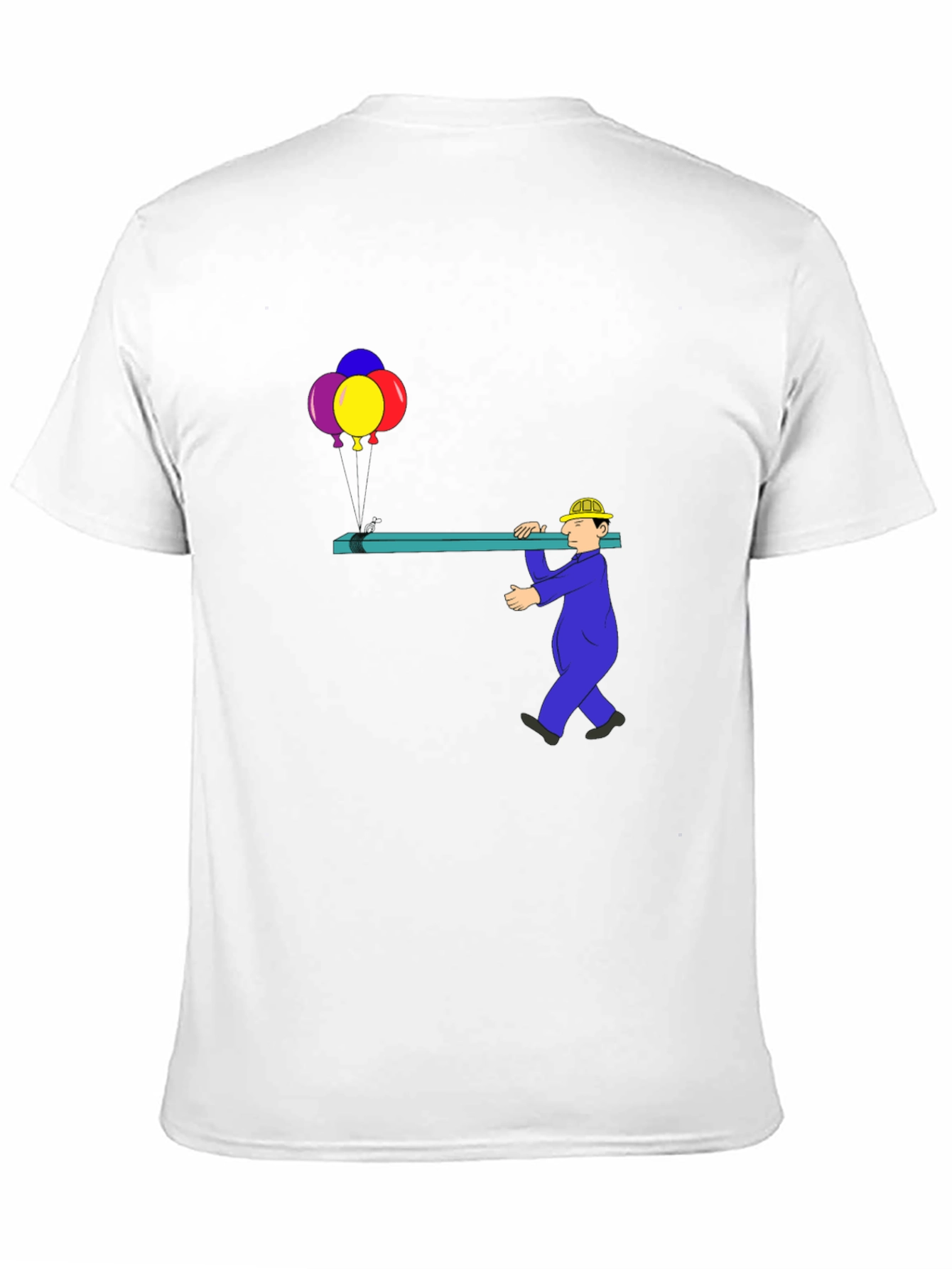 Construction Worker Carrying Wood T-Shirt