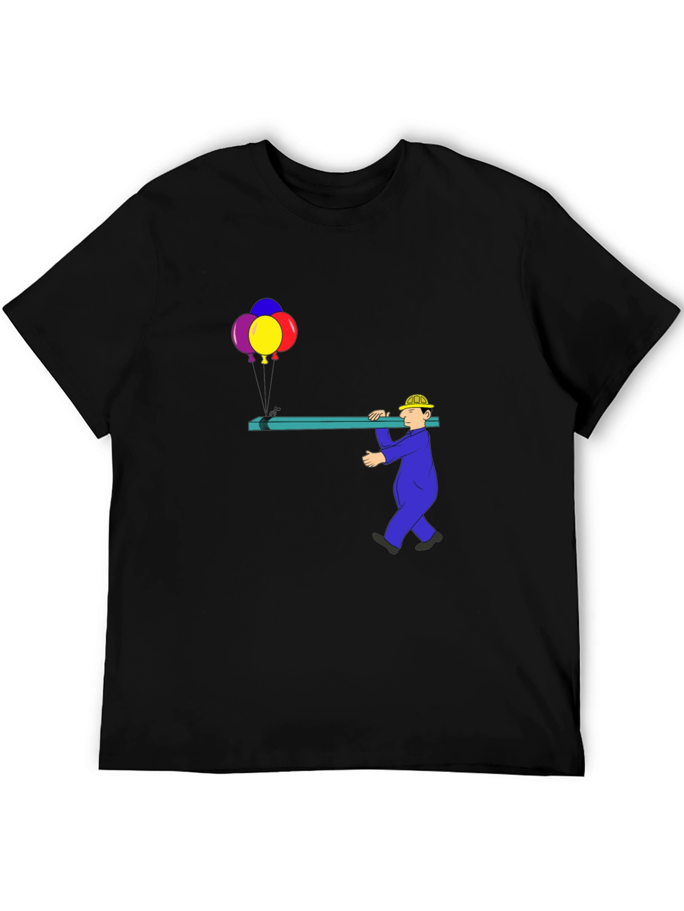 Construction Worker Carrying Wood T-Shirt