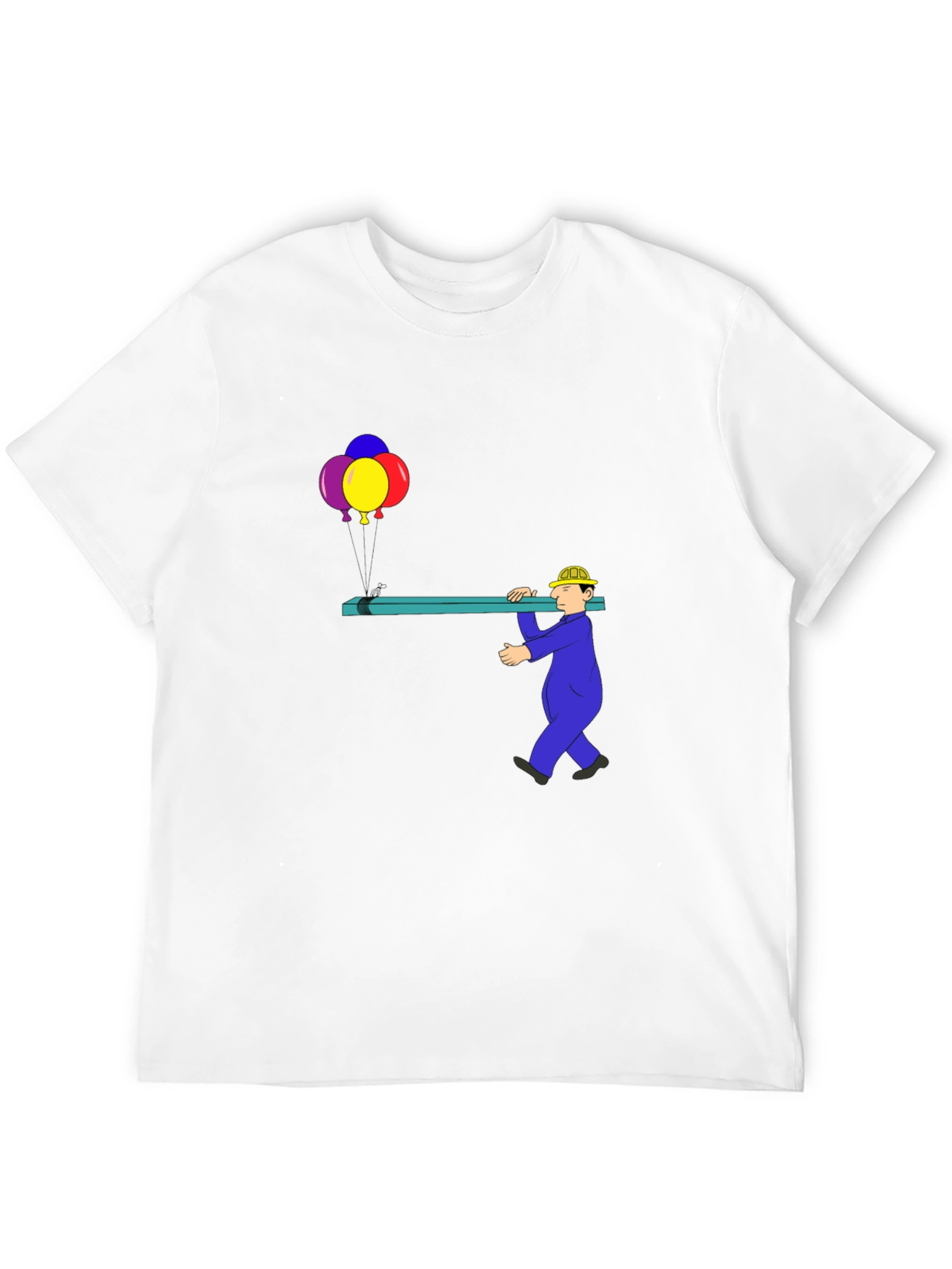 Construction Worker Carrying Wood T-Shirt
