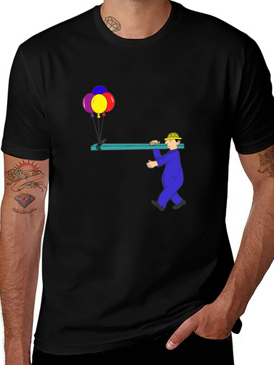 Construction Worker Carrying Wood T-Shirt