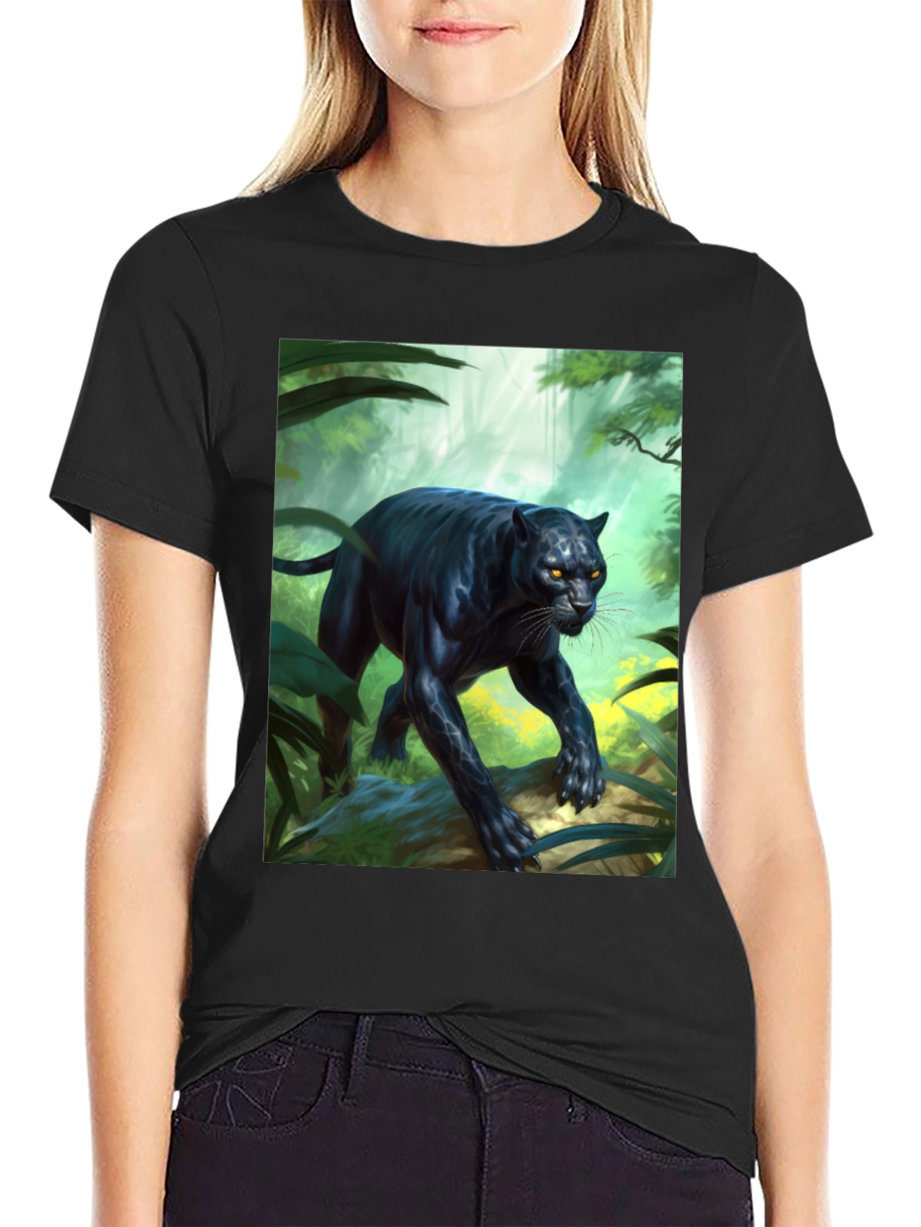 Jungle Panther Graphic Tee - Fierce Style