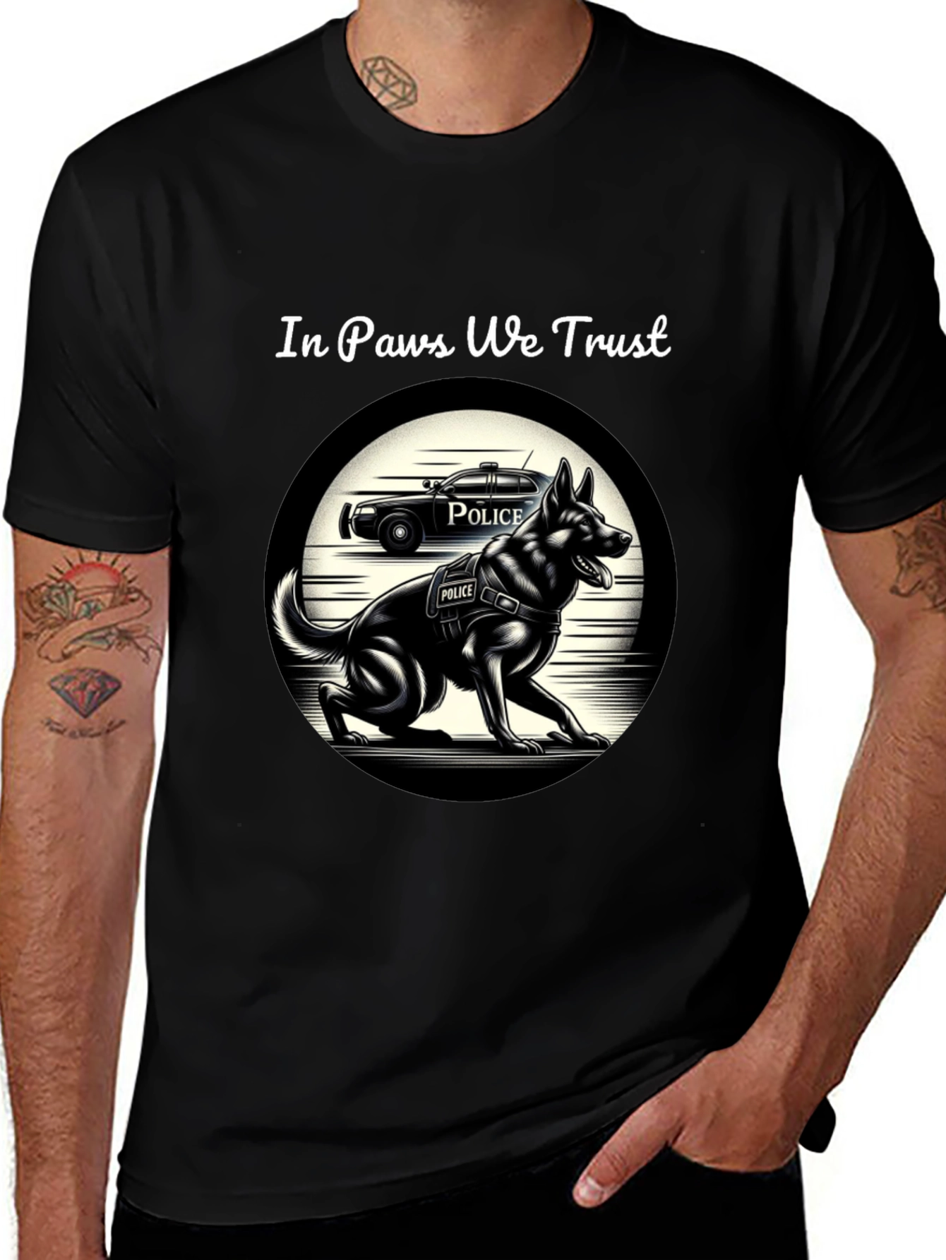 In Paws We Trust K-9 Police Dog T-Shirt