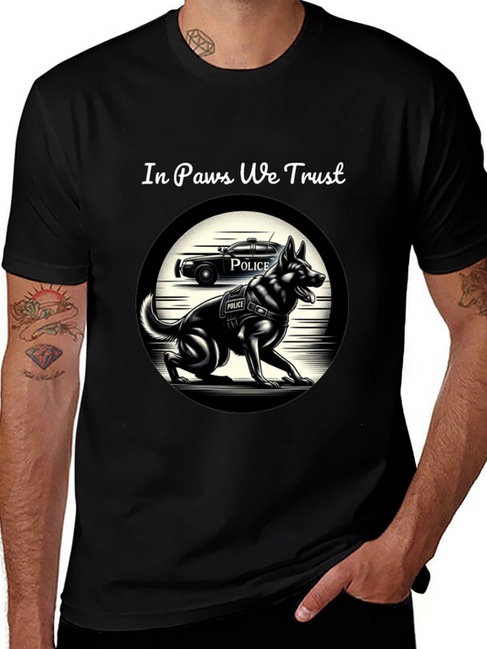 In Paws We Trust K-9 Police Dog T-Shirt