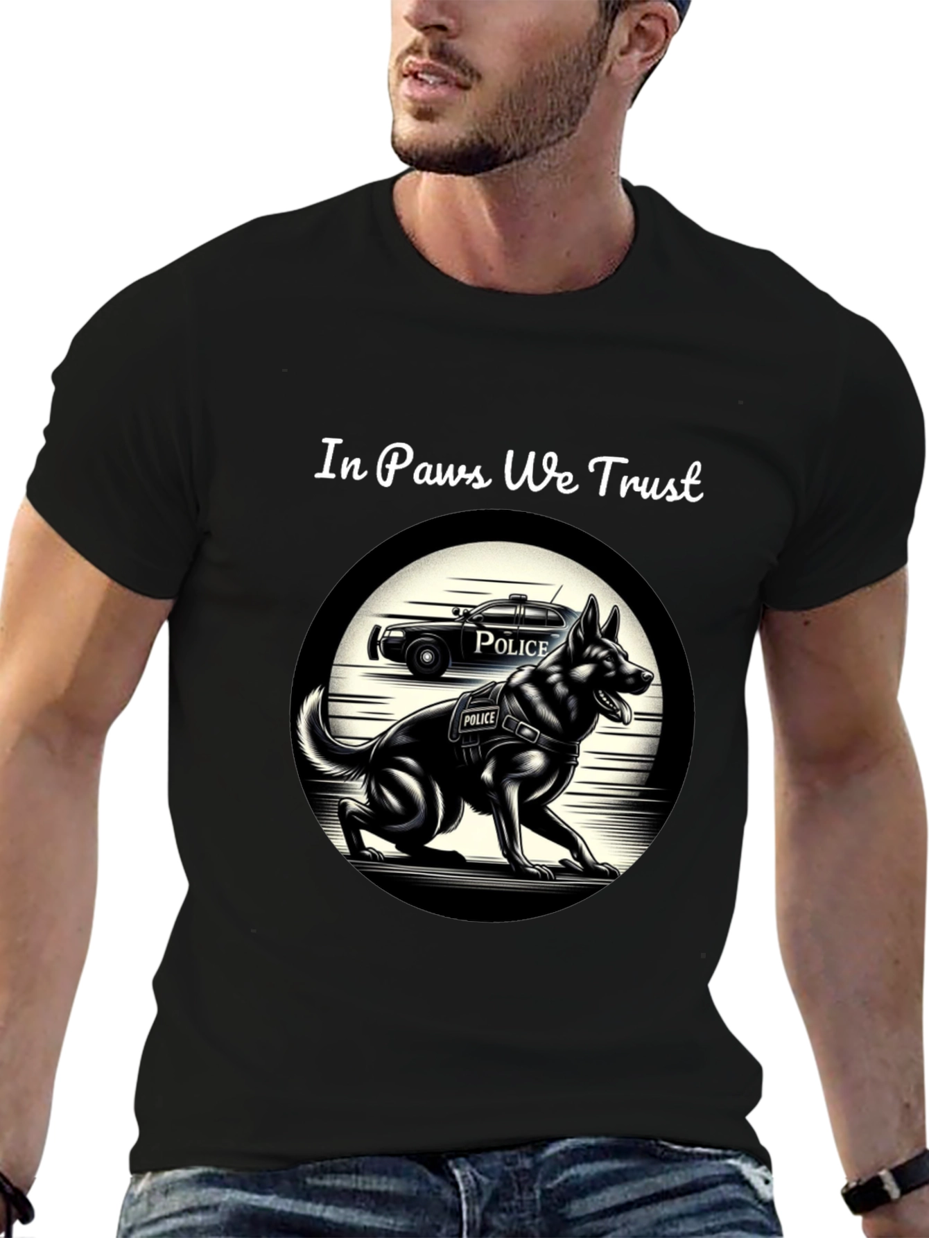 In Paws We Trust K-9 Police Dog T-Shirt