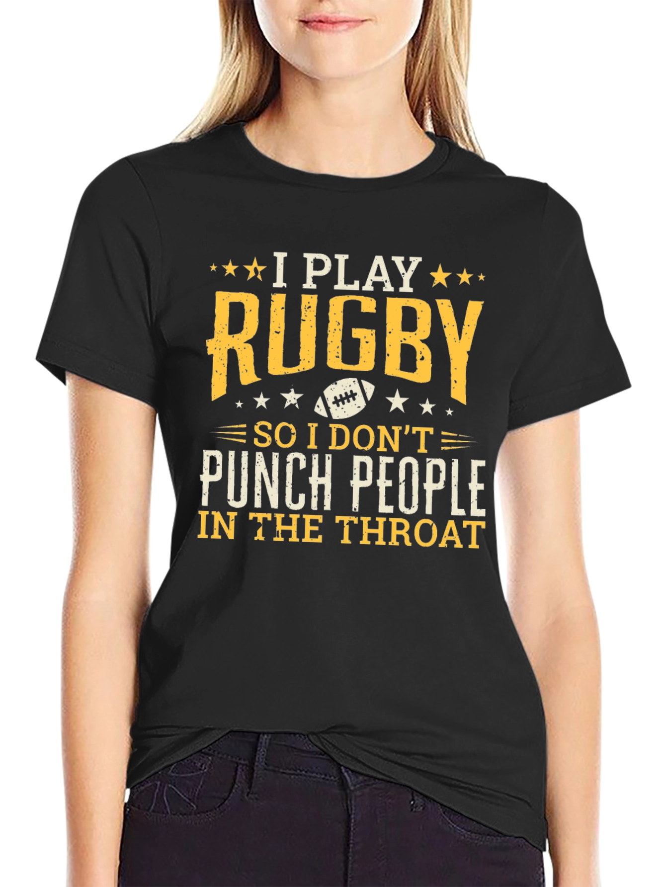 Rugby Player Graphic Tee: I Play Rugby T-Shirt