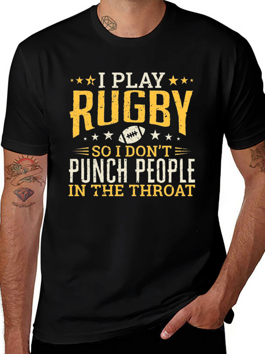 Rugby Player Graphic Tee: I Play Rugby T-Shirt