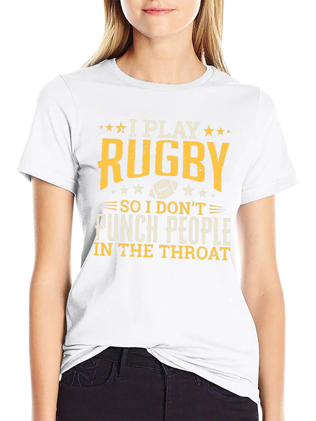 Rugby Player Graphic Tee: I Play Rugby T-Shirt