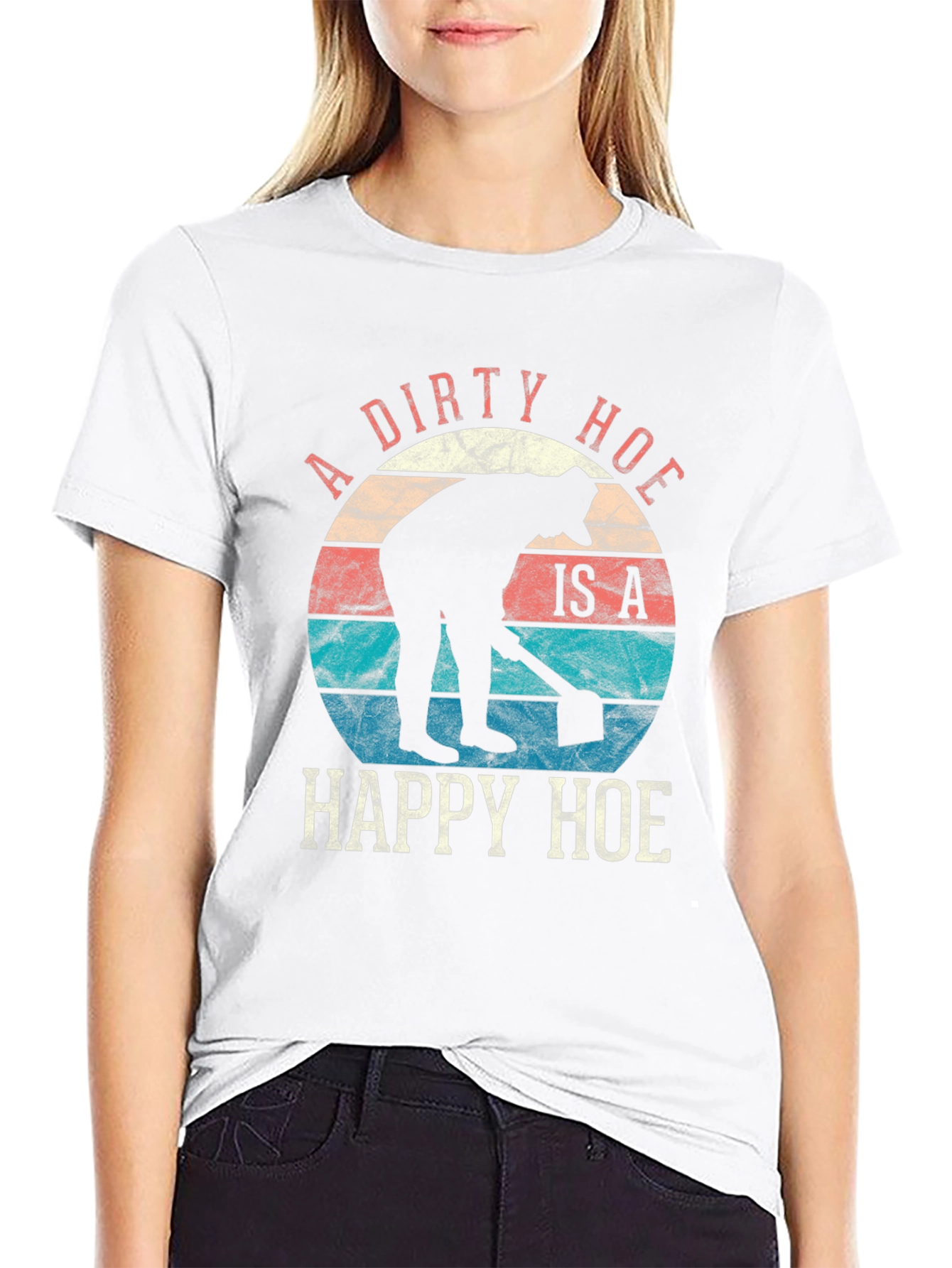 Dirty Happy Hoe T-Shirt - Funny Gardening Tee