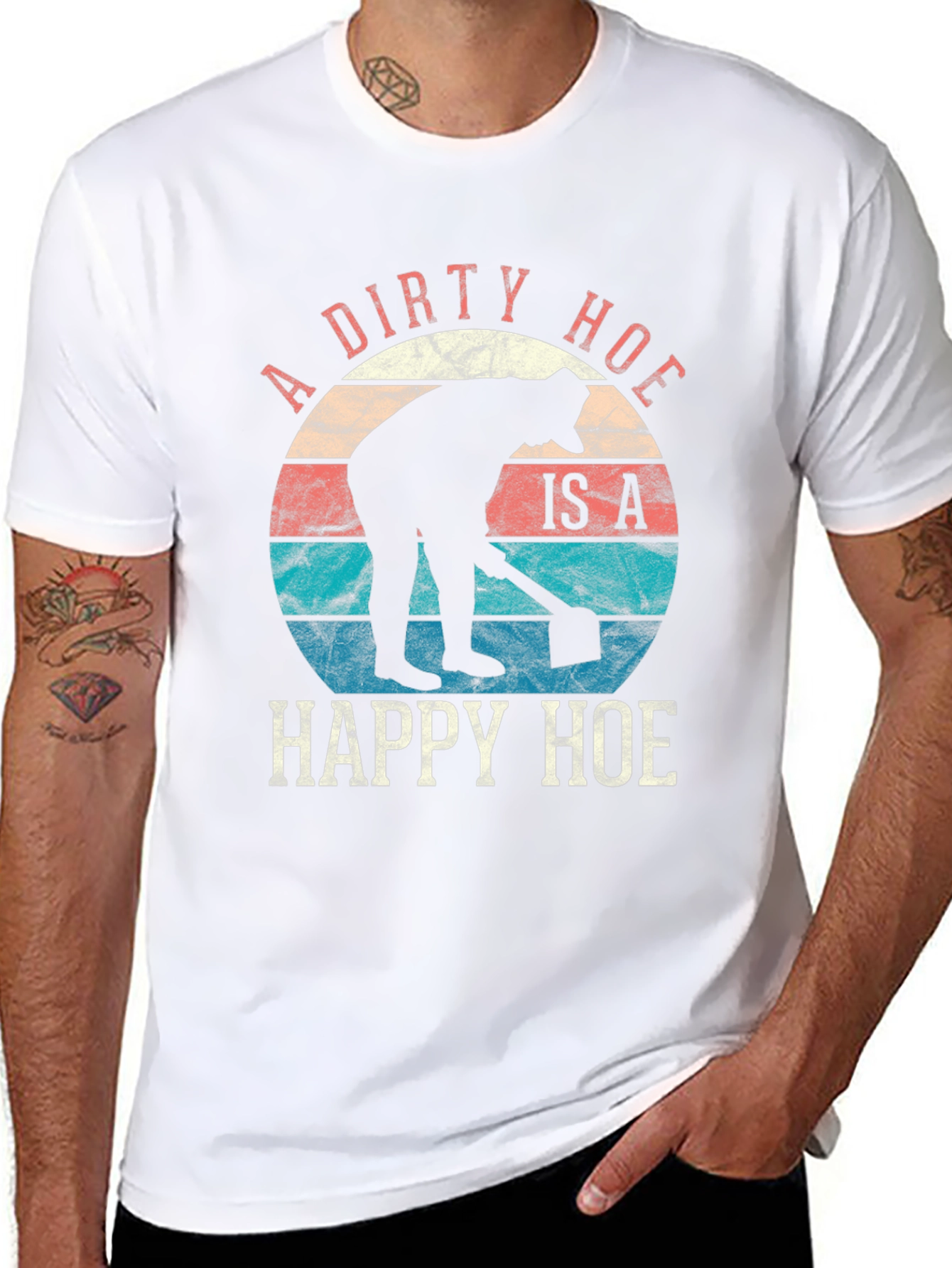 Dirty Happy Hoe T-Shirt - Funny Gardening Tee