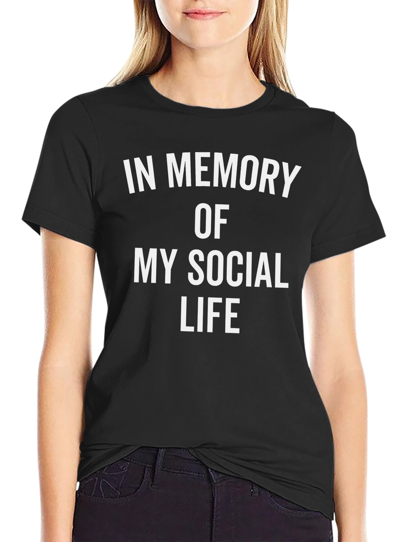In Memory of My Social Life Graphic Tee