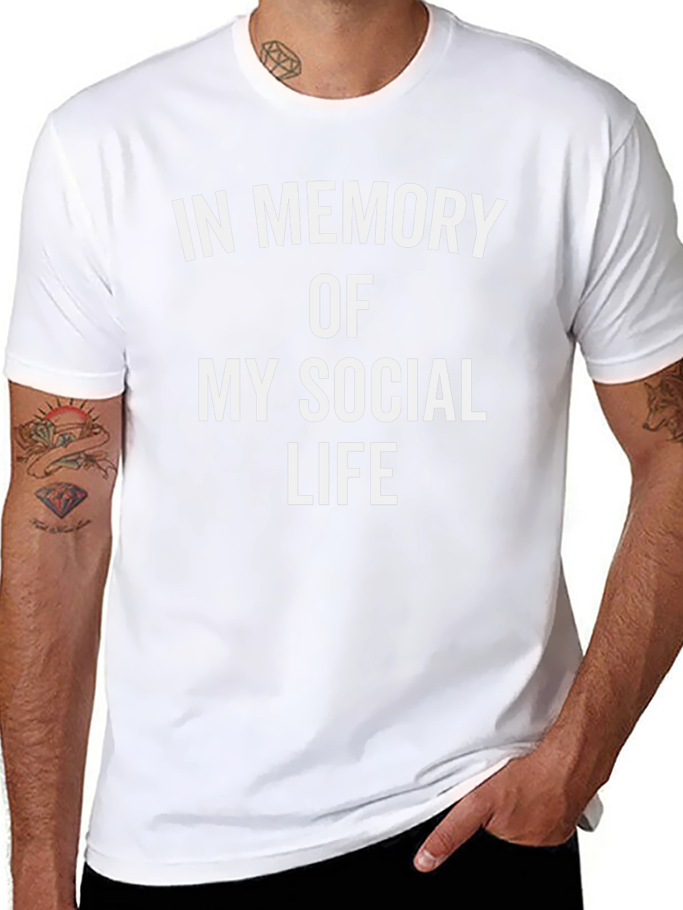 In Memory of My Social Life Graphic Tee