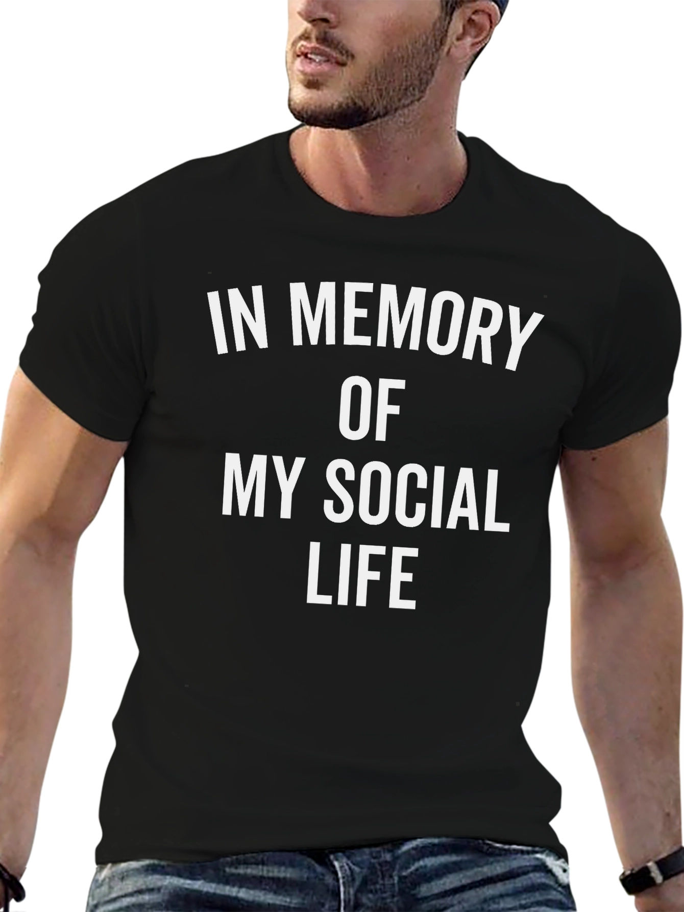 In Memory of My Social Life Graphic Tee