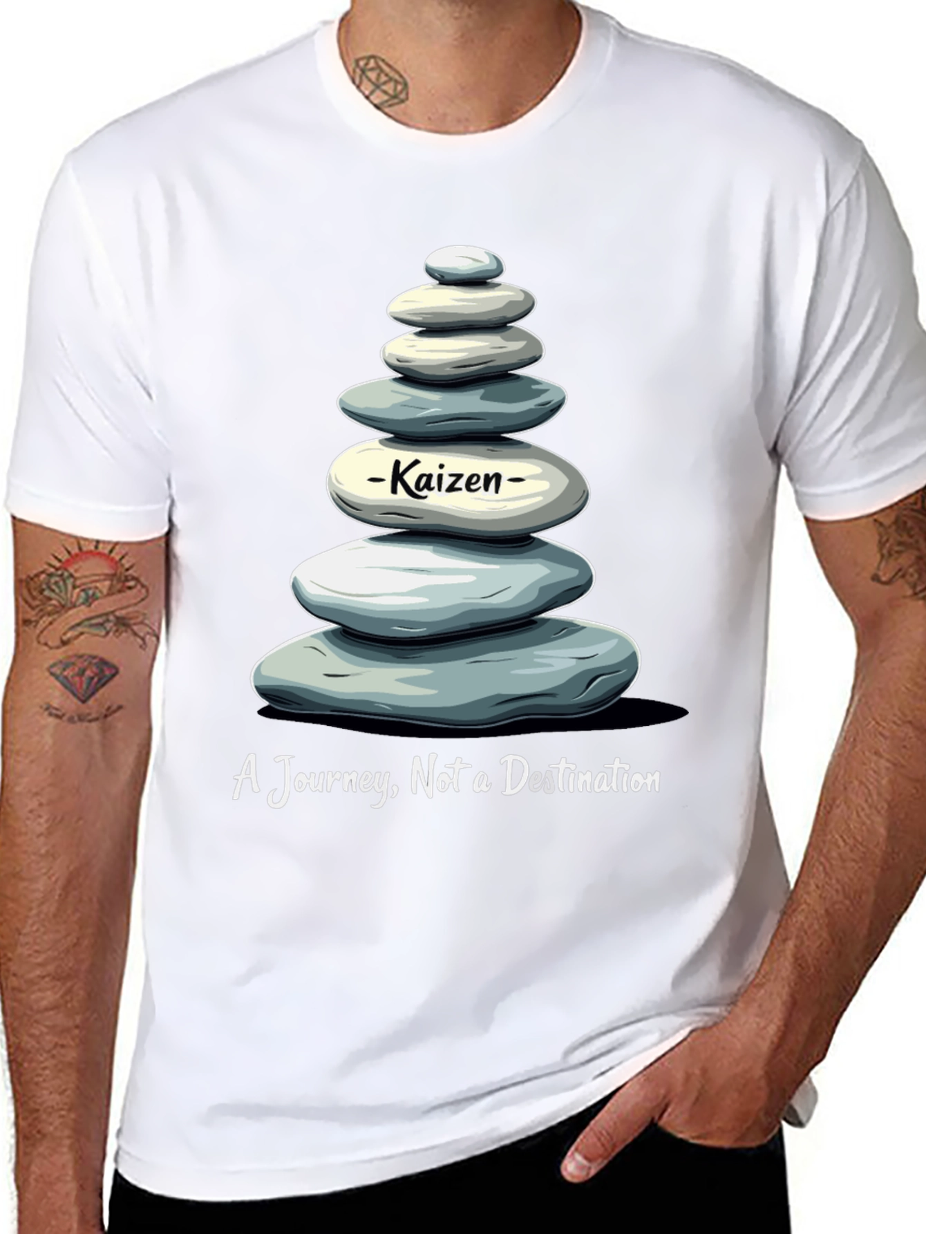 Kaizen Stone Stack Tee - Journey Not Destination