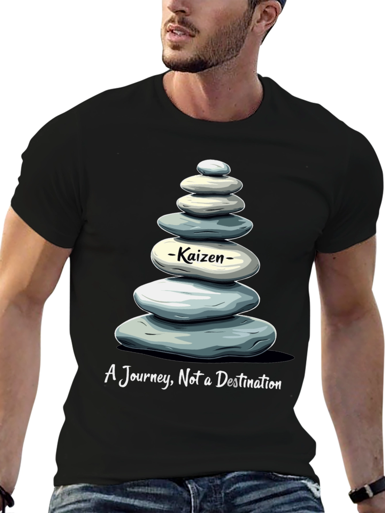 Kaizen Stone Stack Tee - Journey Not Destination