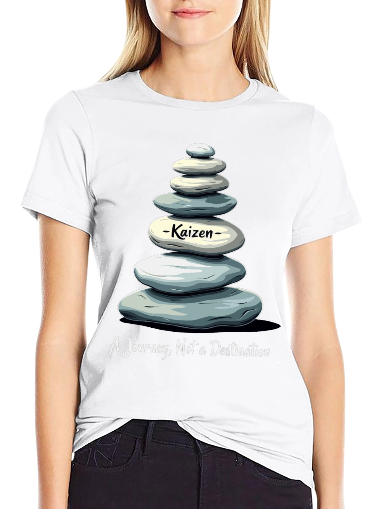 Kaizen Stone Stack Tee - Journey Not Destination
