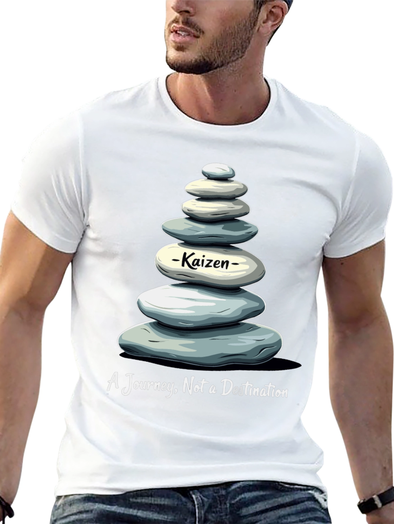 Kaizen Stone Stack Tee - Journey Not Destination