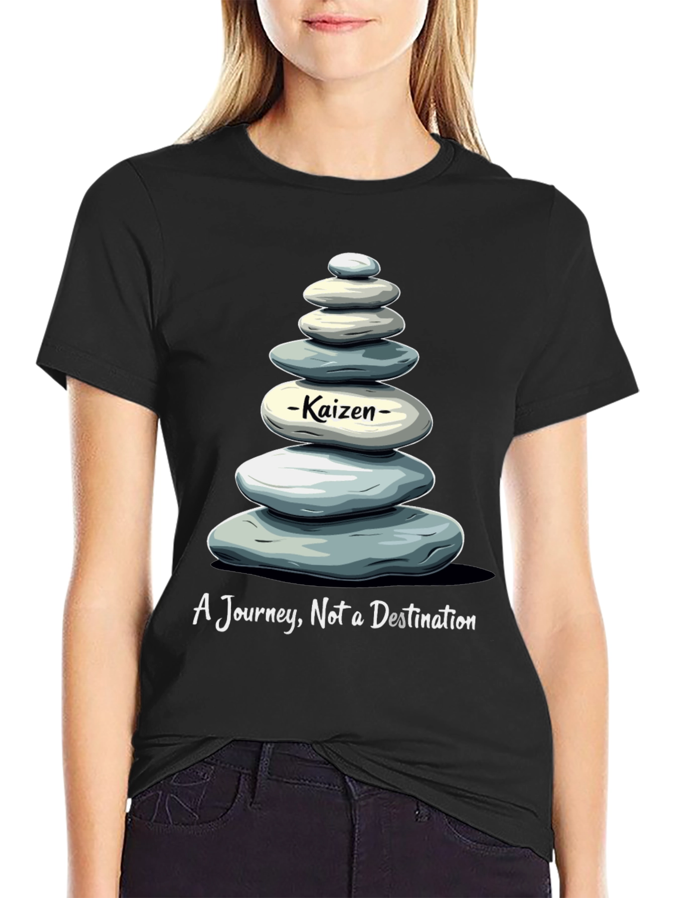 Kaizen Stone Stack Tee - Journey Not Destination