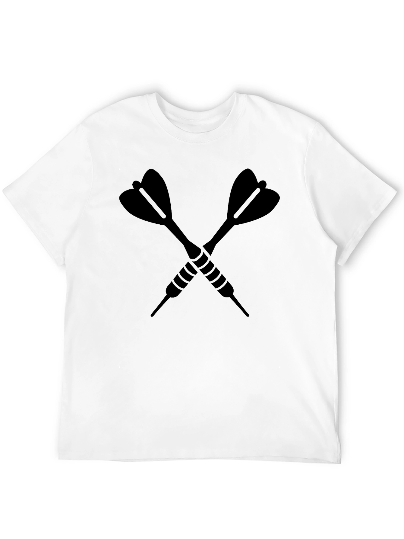 Crossed Darts Graphic Tee - Black Casual Shirt