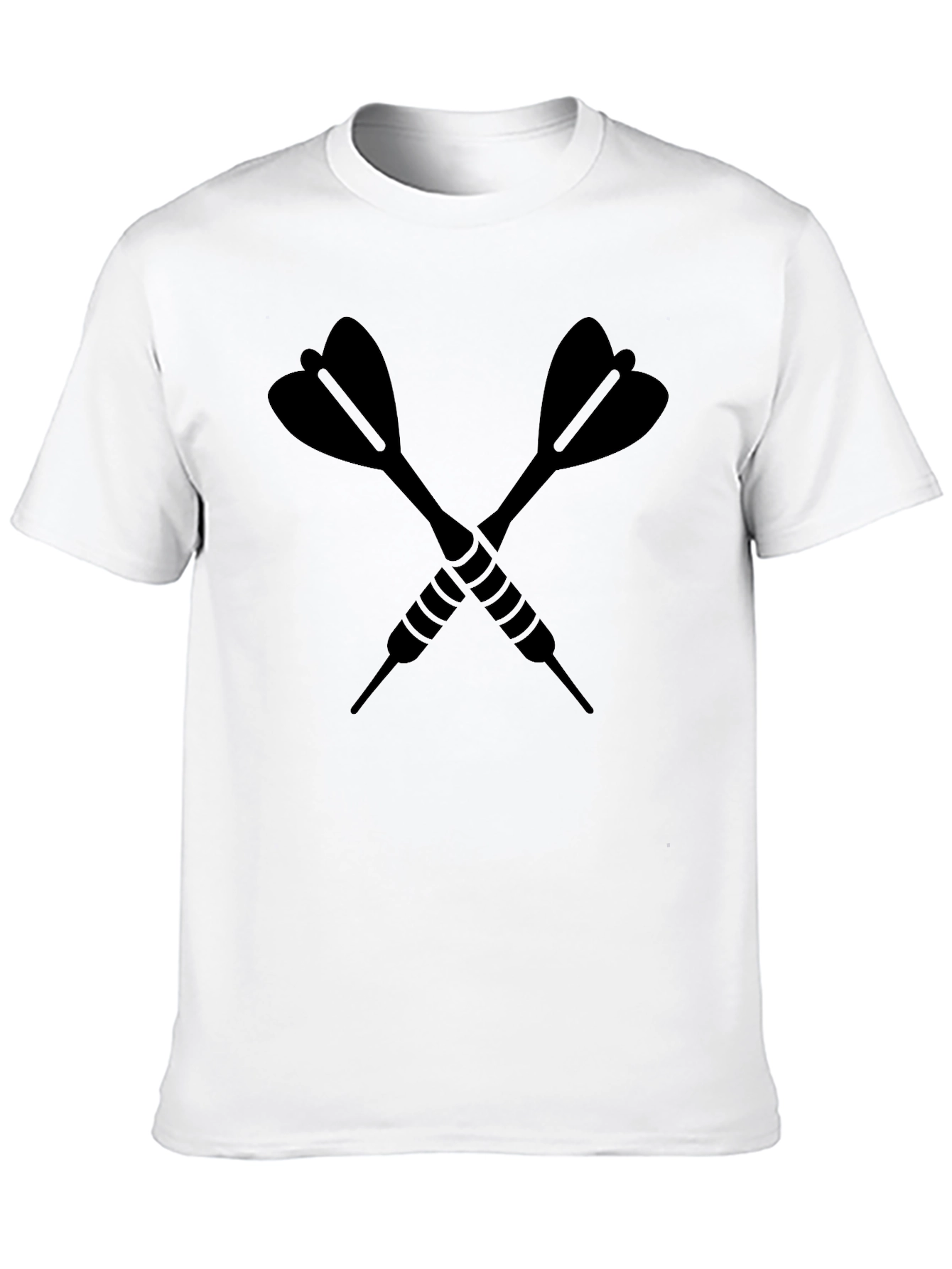 Crossed Darts Graphic Tee - Black Casual Shirt