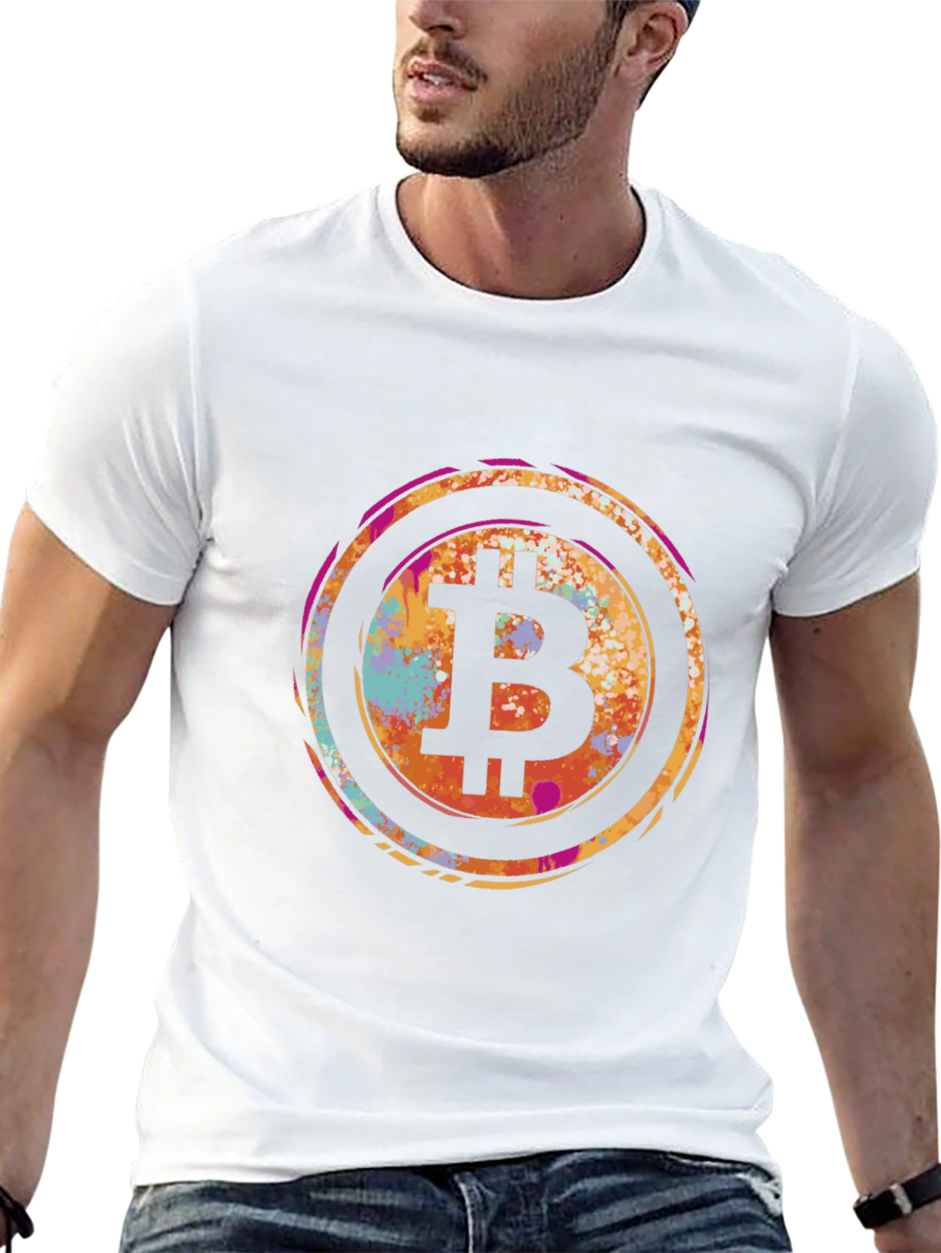Bitcoin Splash Tee - Crypto Currency Style