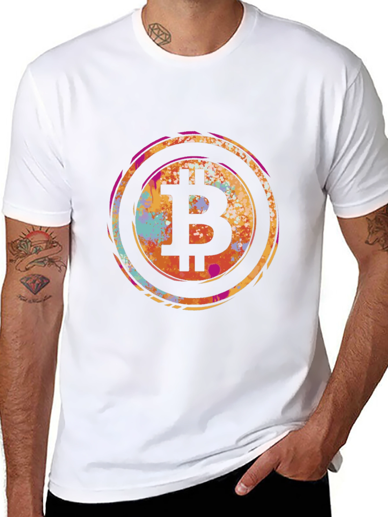 Bitcoin Splash Tee - Crypto Currency Style