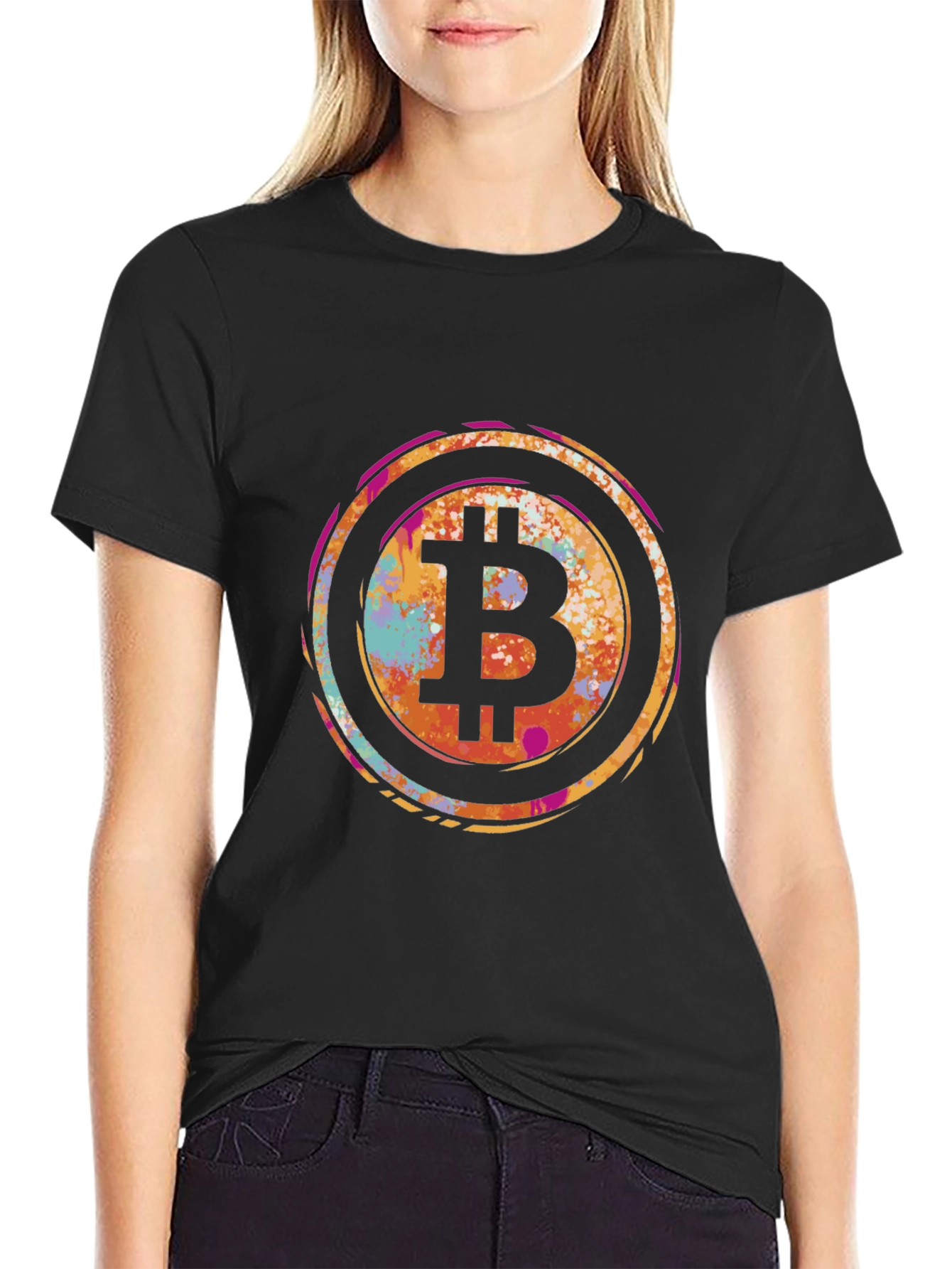 Bitcoin Splash Tee - Crypto Currency Style