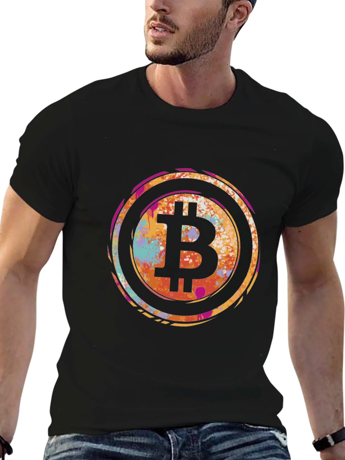 Bitcoin Splash Tee - Crypto Currency Style