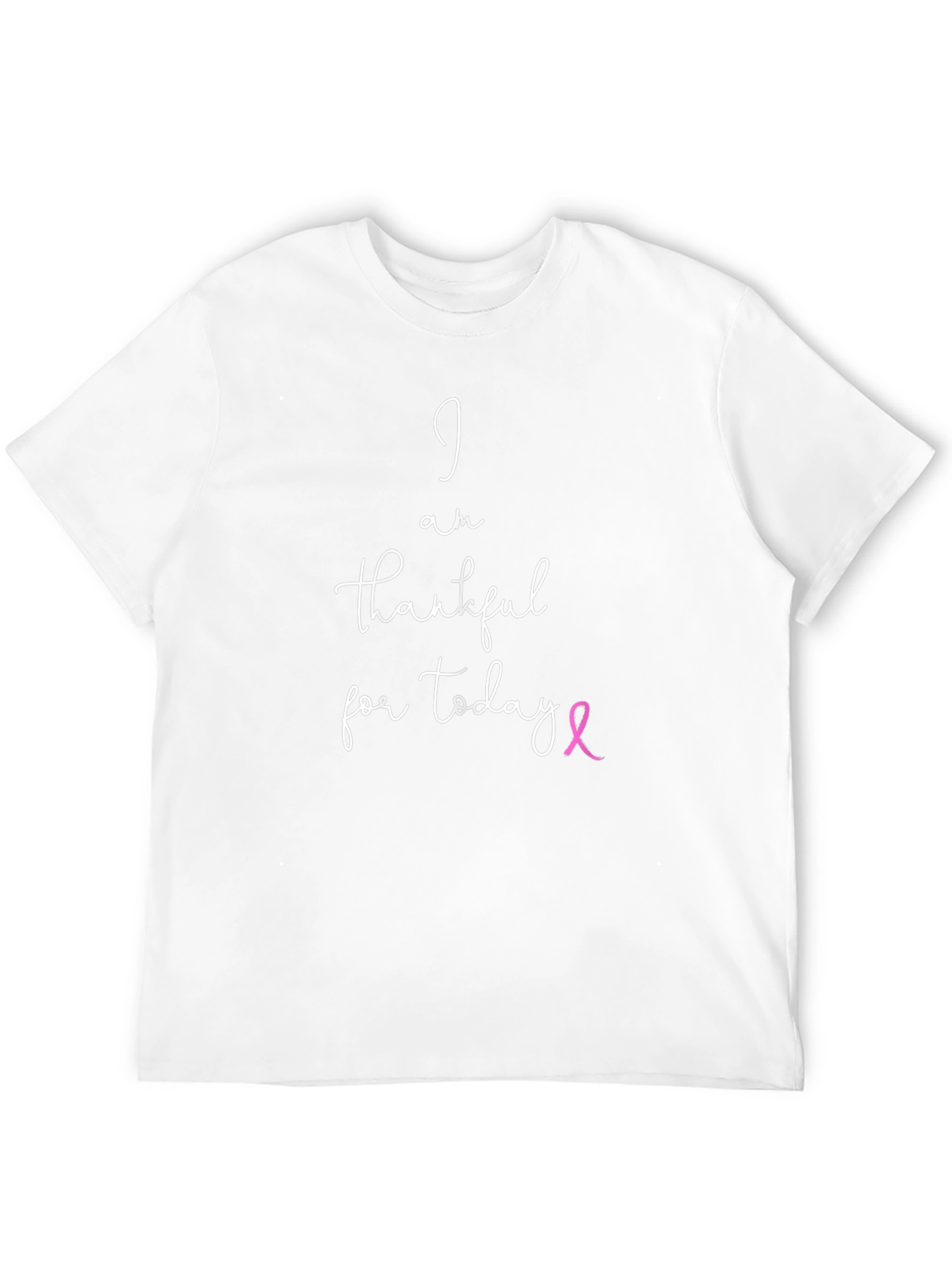 Thankful T-Shirt - Breast Cancer Awareness Ribbon