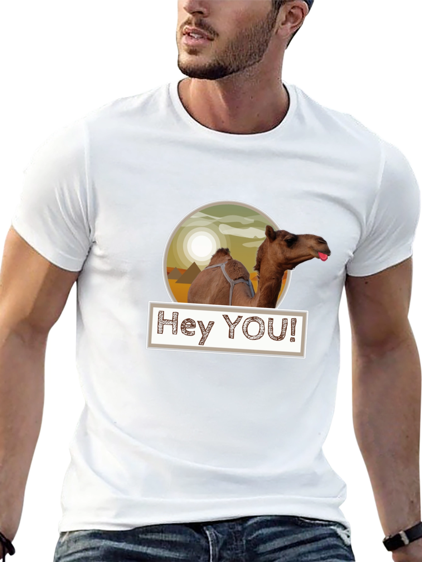 Hey YOU! Camel T-Shirt - Black