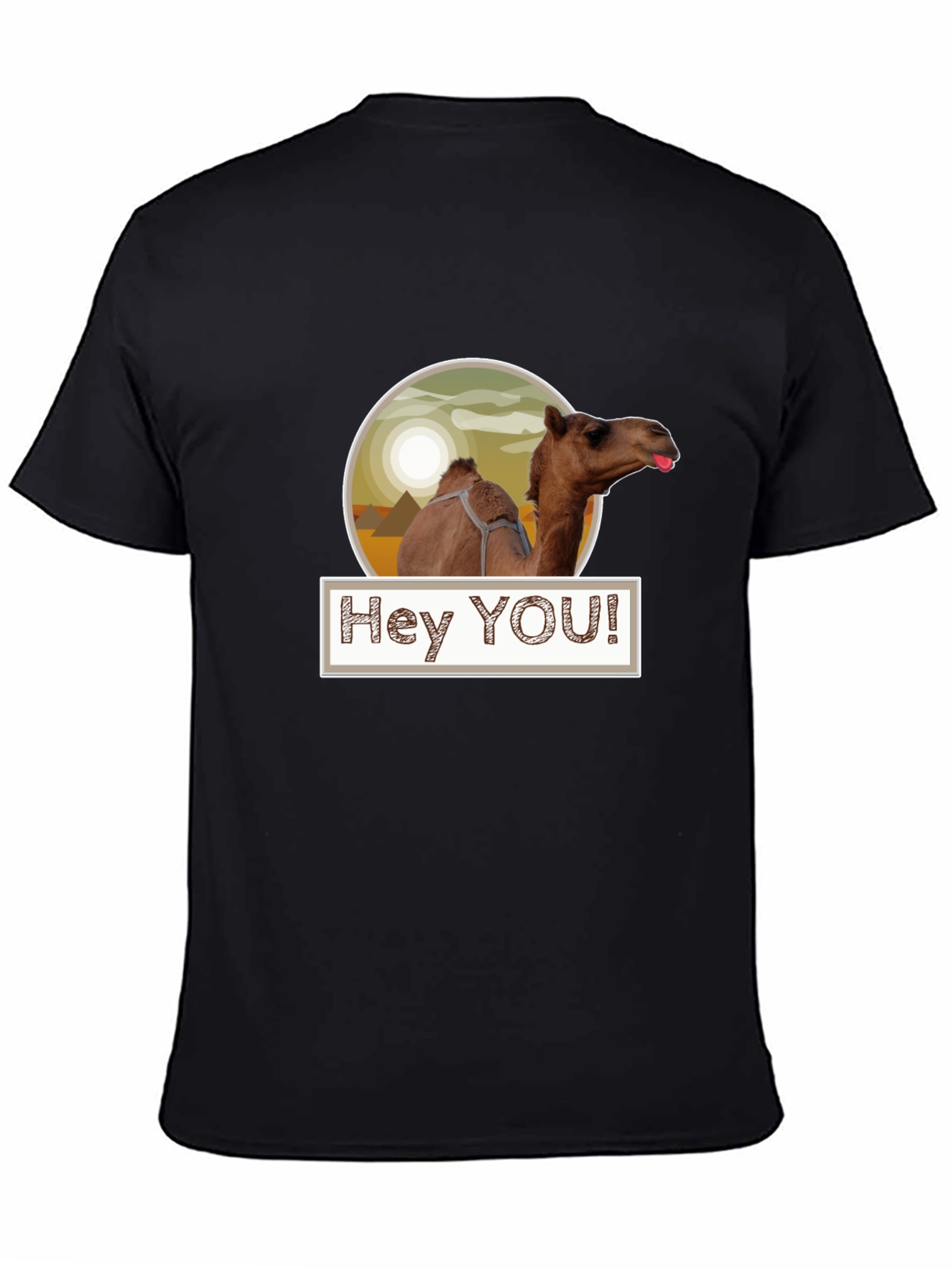 Hey YOU! Camel T-Shirt - Black