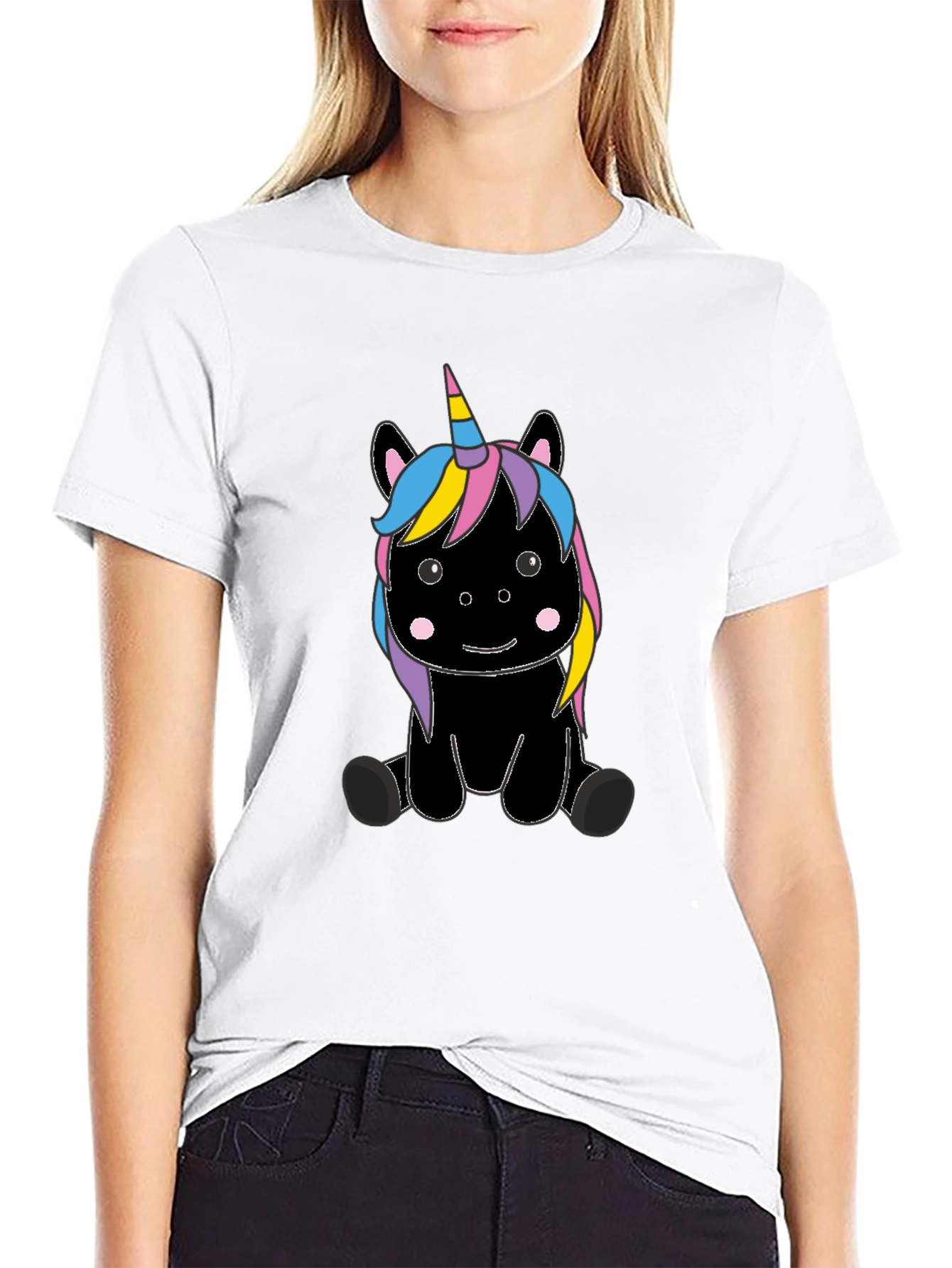 Unicorn Graphic T-Shirt - Black