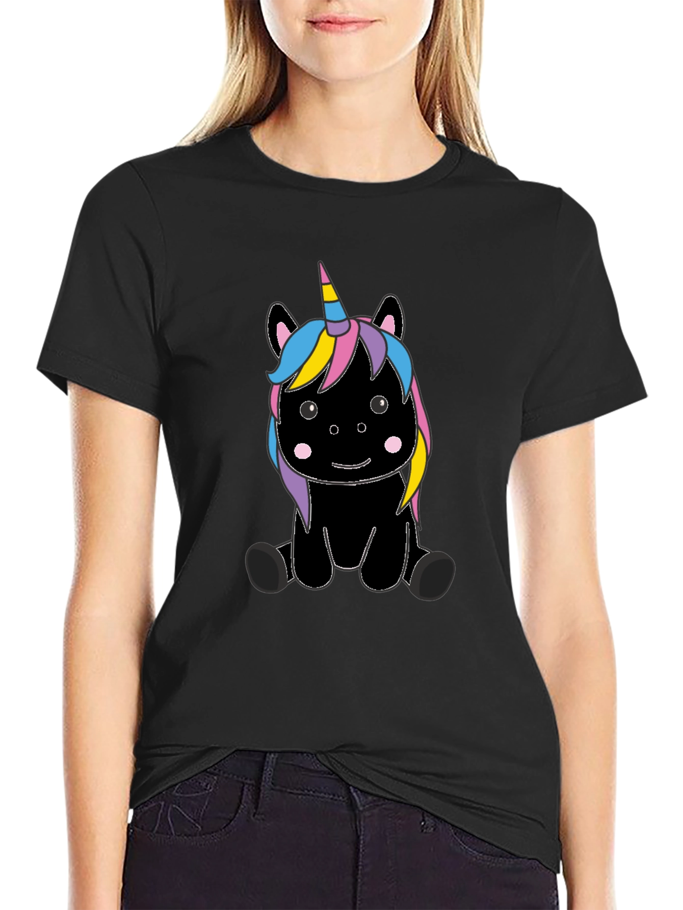 Unicorn Graphic T-Shirt - Black