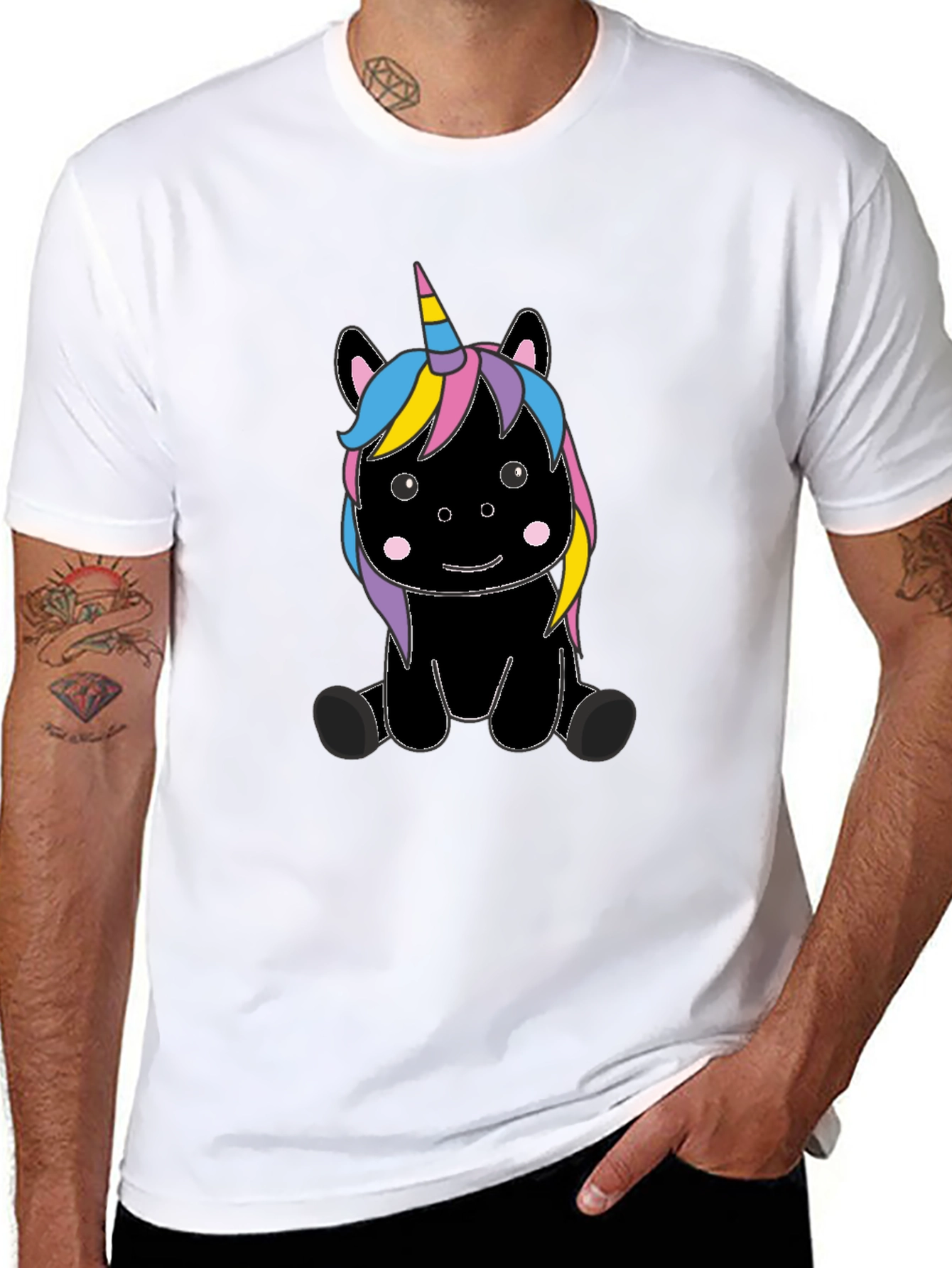 Unicorn Graphic T-Shirt - Black