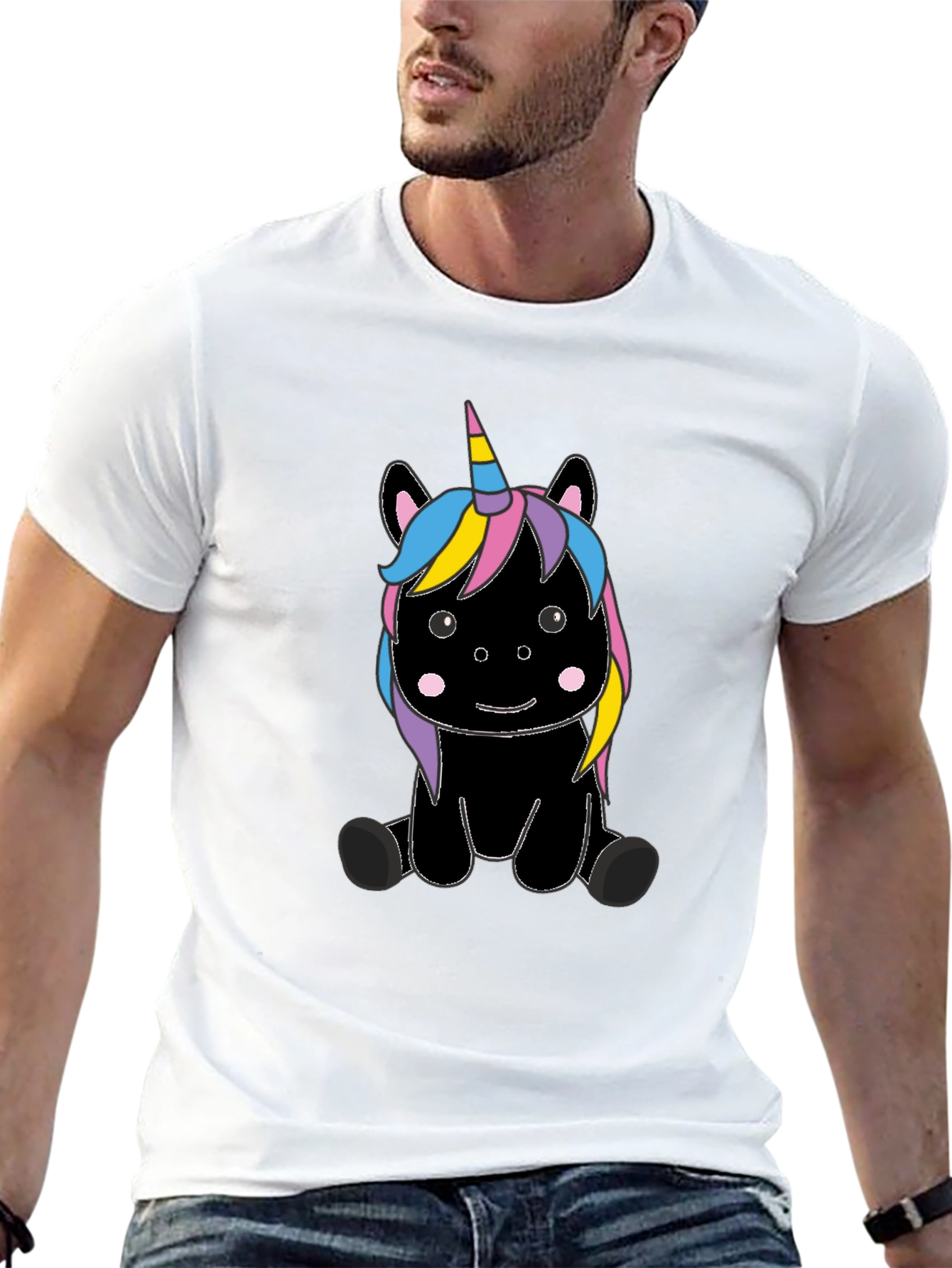 Unicorn Graphic T-Shirt - Black