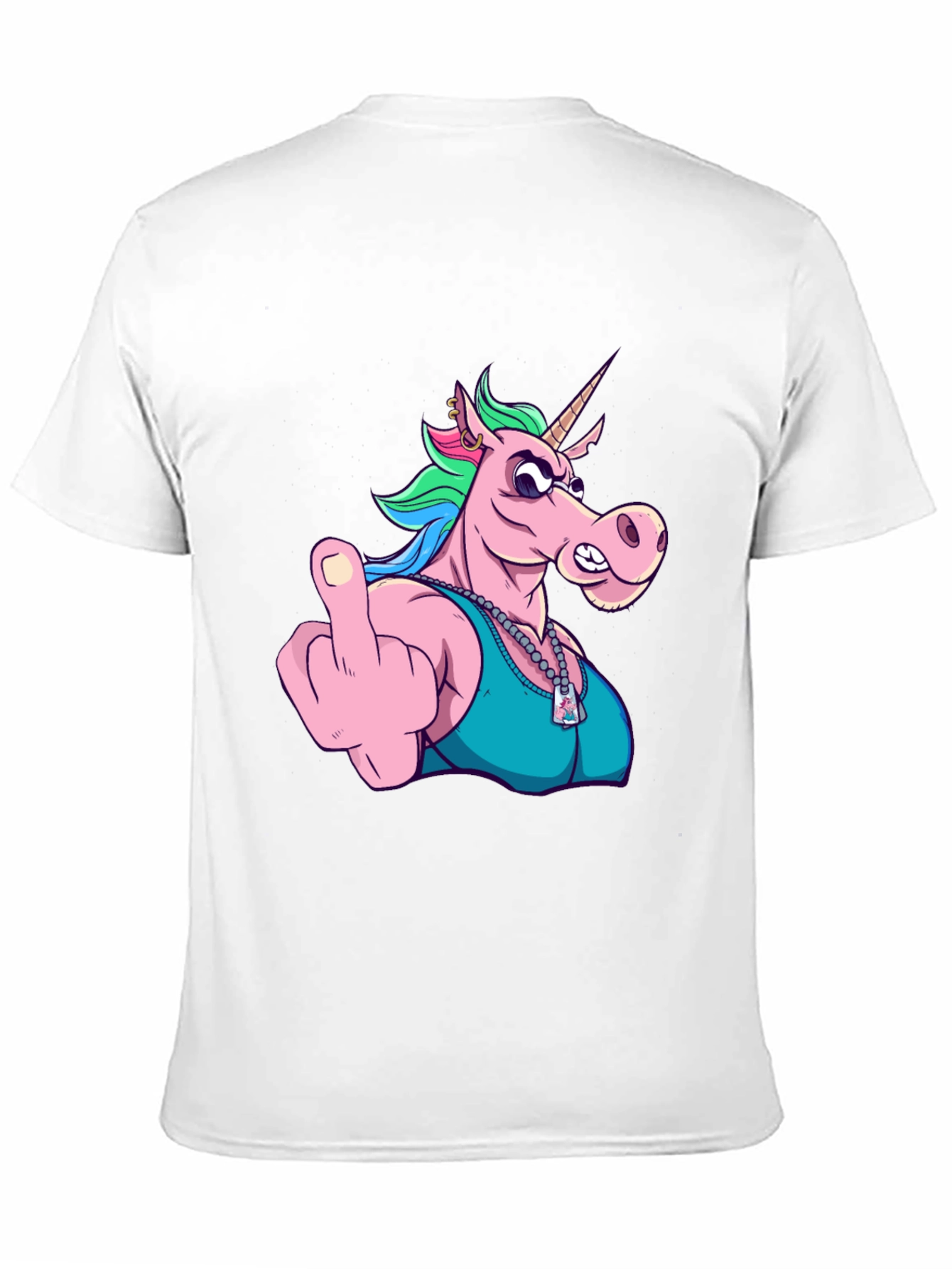 Funny Unicorn Middle Finger Graphic Tee