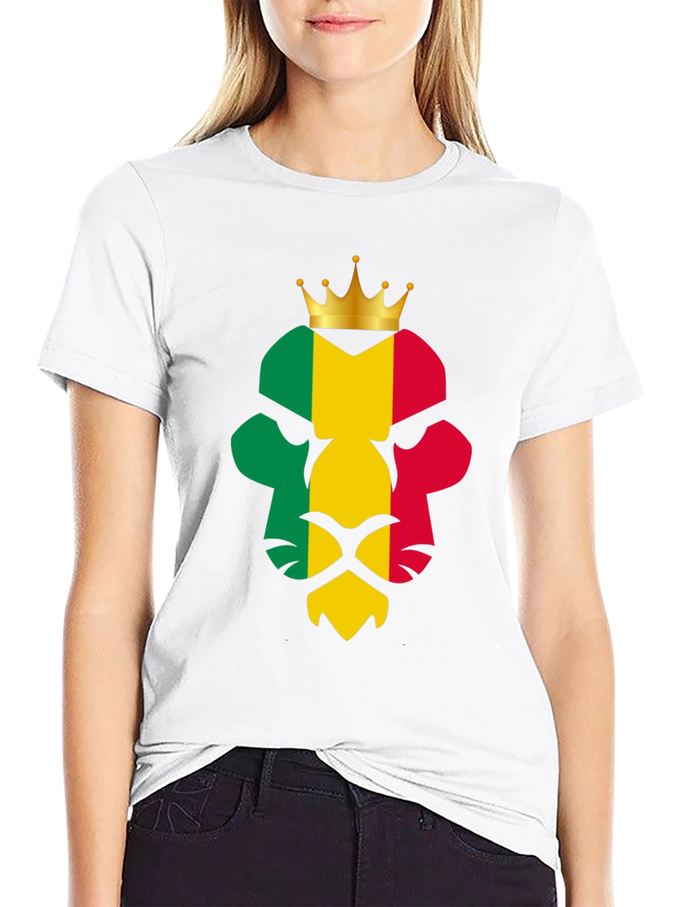 Rasta Lion King T-Shirt - Black Graphic Tee