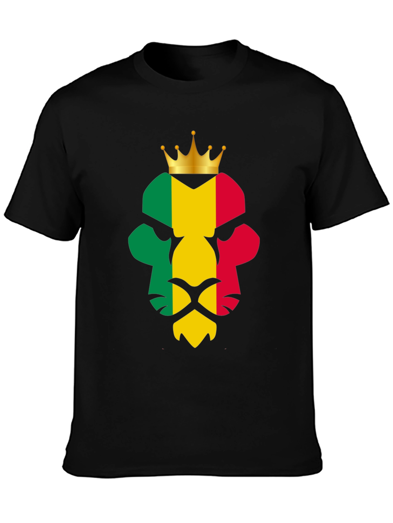 Rasta Lion King T-Shirt - Black Graphic Tee