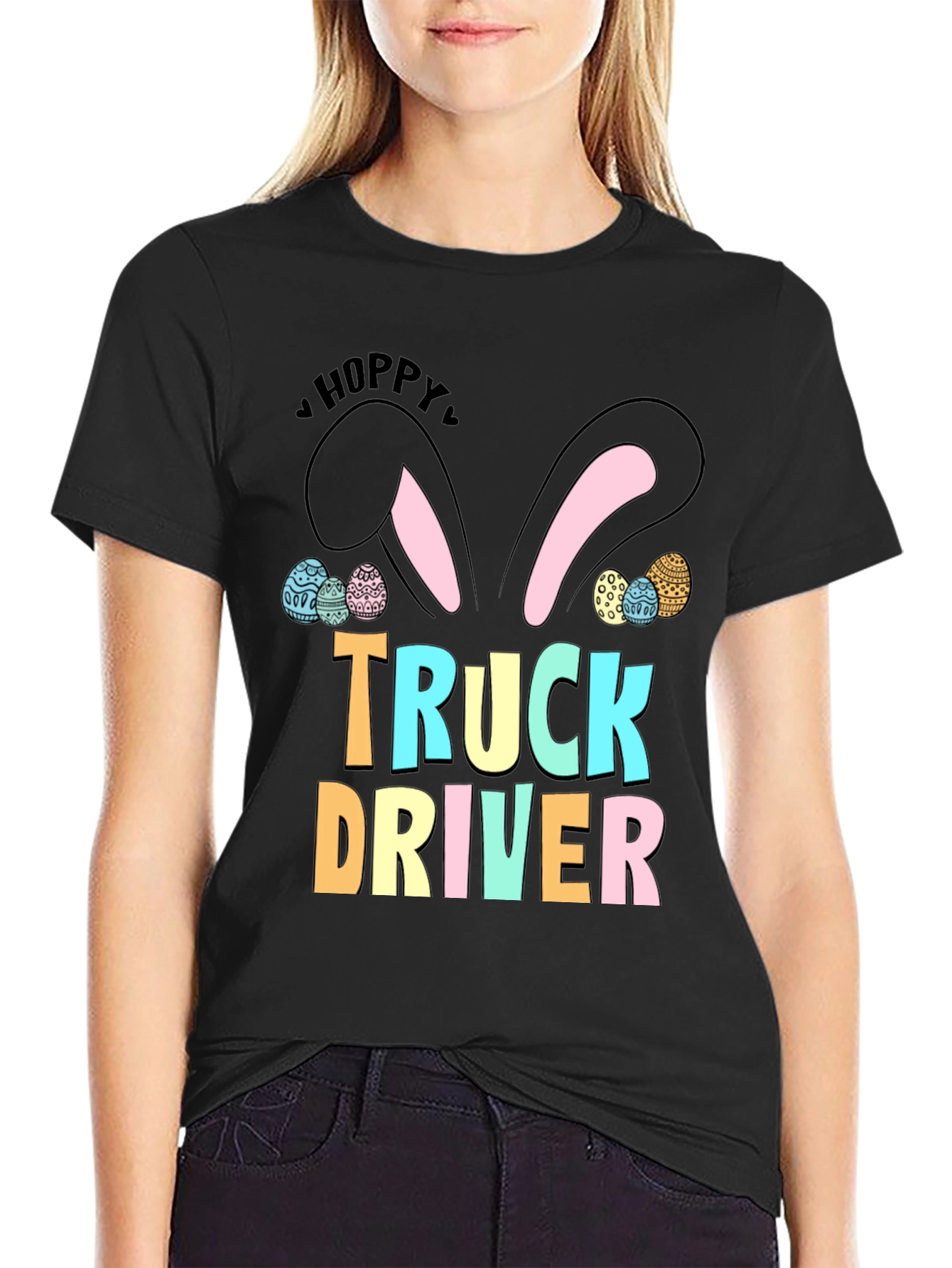Hoppy Easter Truck Driver T-Shirt