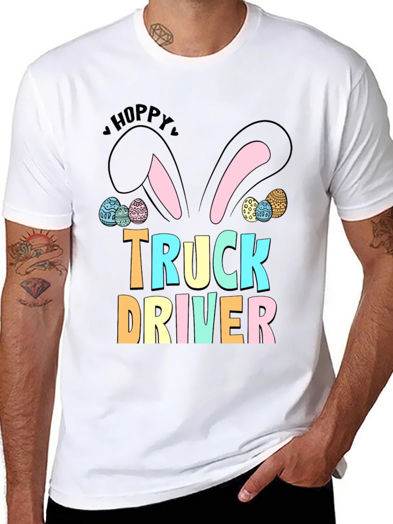 Hoppy Easter Truck Driver T-Shirt