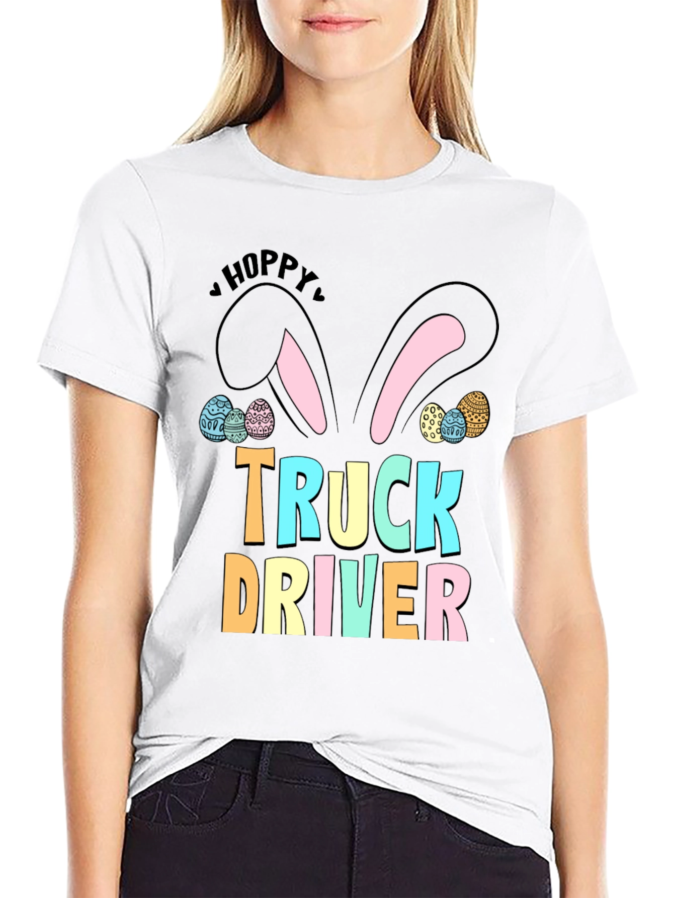 Hoppy Easter Truck Driver T-Shirt