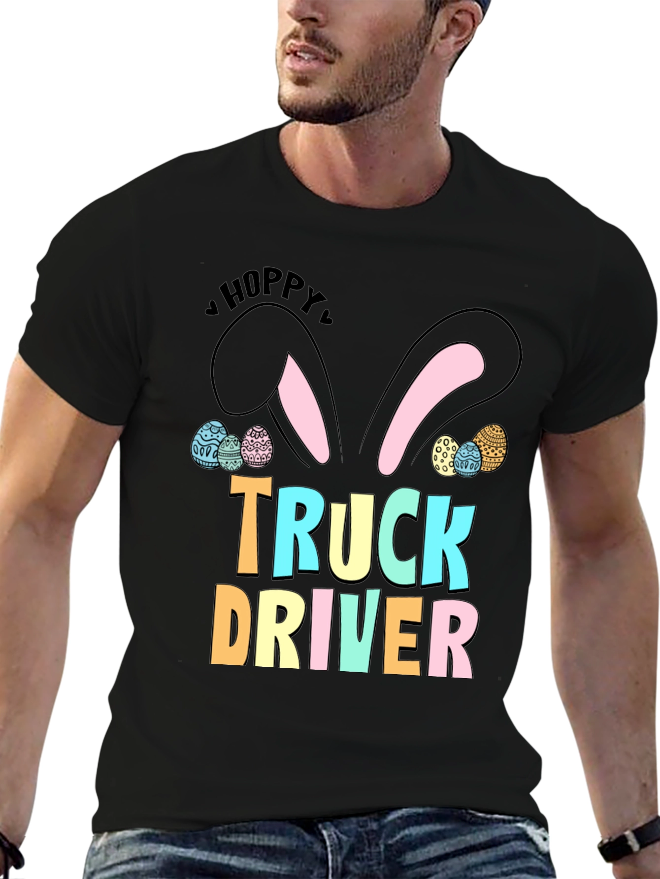 Hoppy Easter Truck Driver T-Shirt