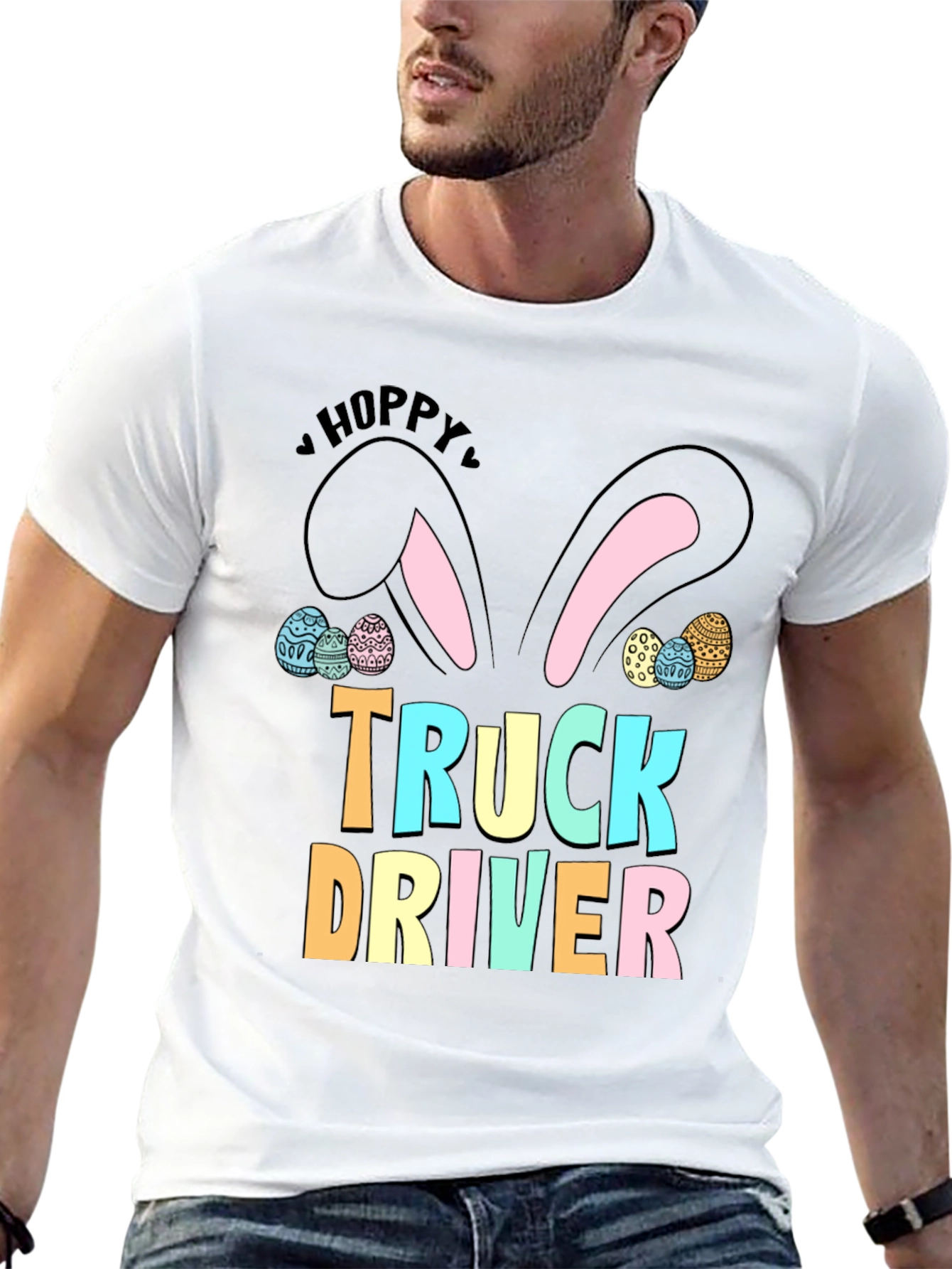 Hoppy Easter Truck Driver T-Shirt