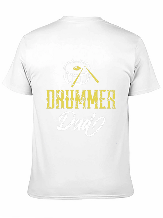 Drummer Dad Graphic T-Shirt - Music Lover Gift