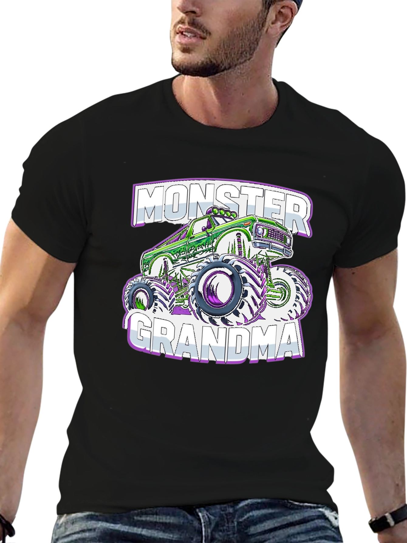 Monster Grandma Truck Graphic T-Shirt