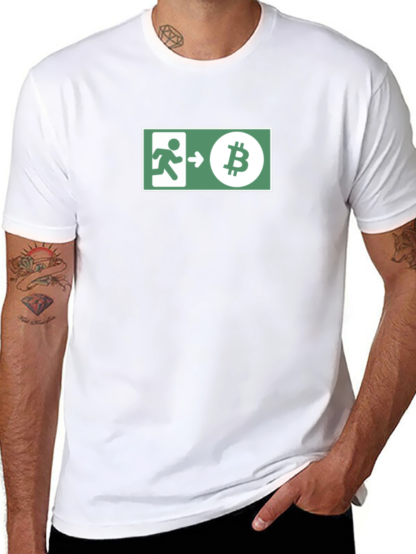 Bitcoin Exit Strategy T-Shirt - Crypto Humor Tee