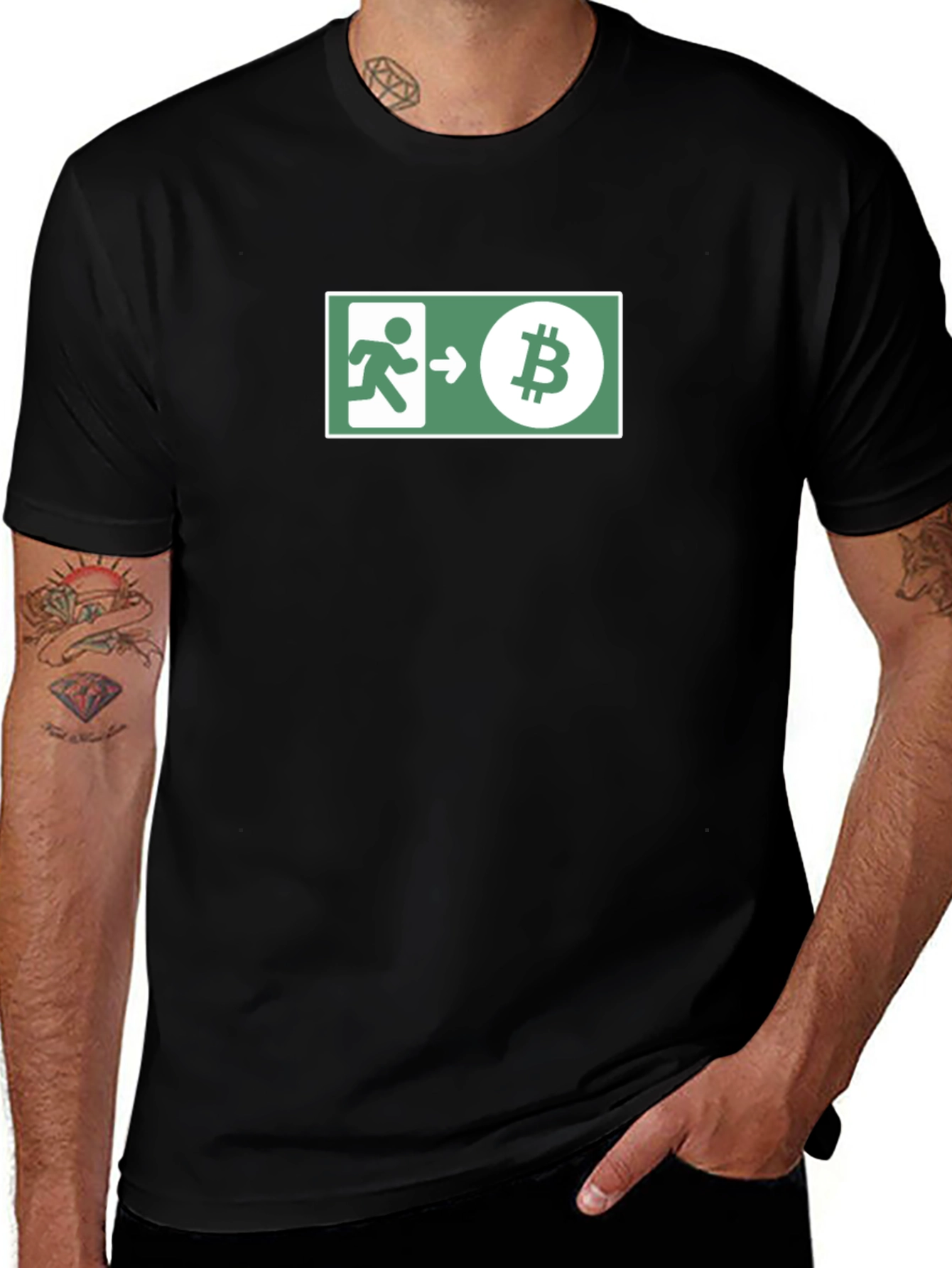 Bitcoin Exit Strategy T-Shirt - Crypto Humor Tee