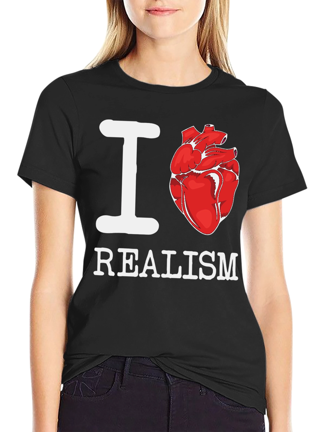 I Heart Realism T-Shirt - Anatomical Heart Graphic Tee